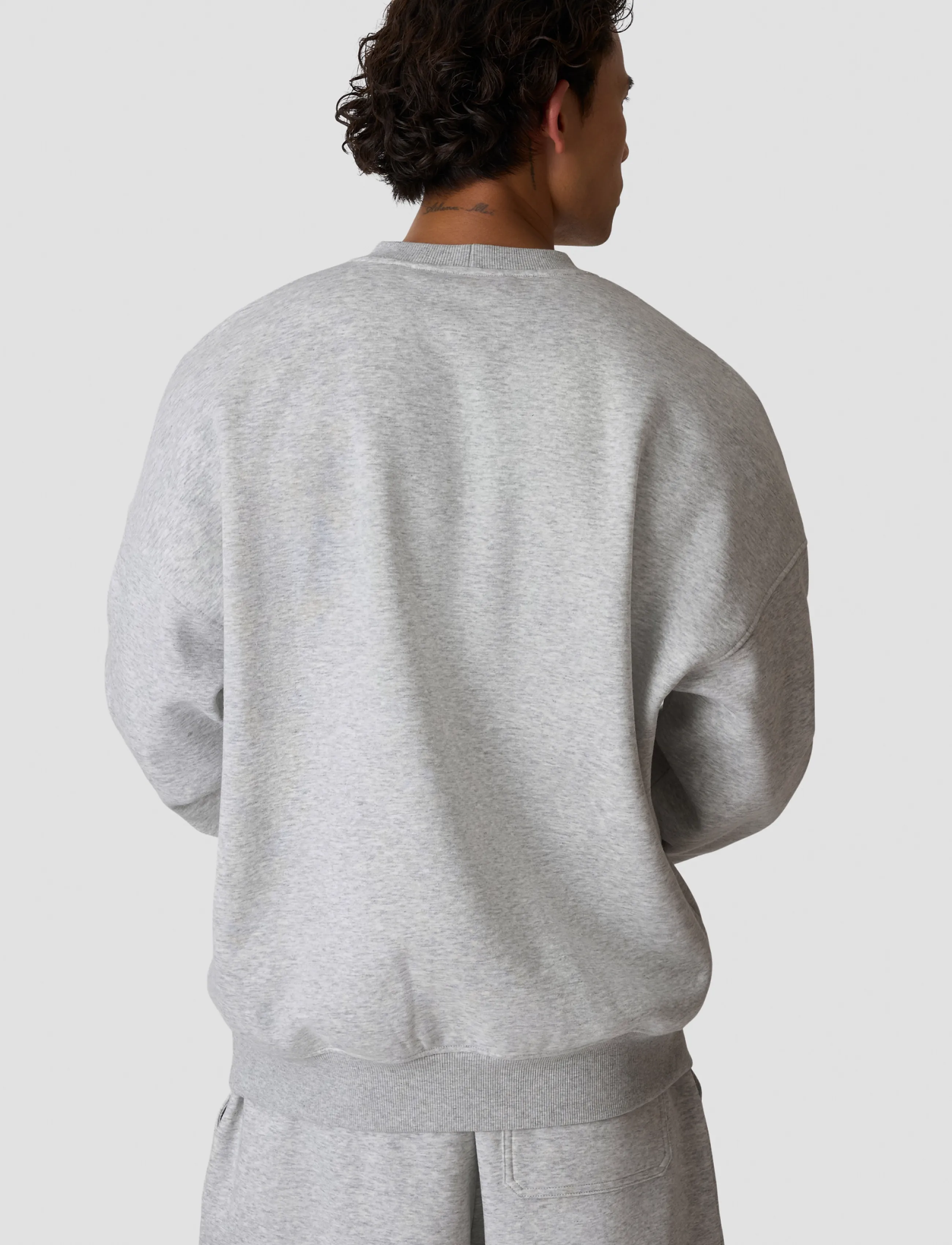 ICANIWILL - Everyday Relaxed Crewneck Terry Print M - oberteile - light grey melange - 4