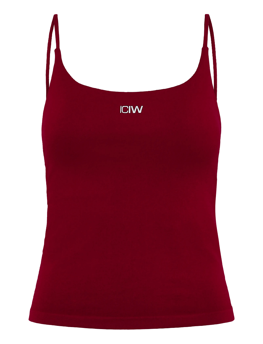 ICANIWILL - Smooth Seamless 2-in-1 Strappy Tank W - tank tops - dark berry - 1