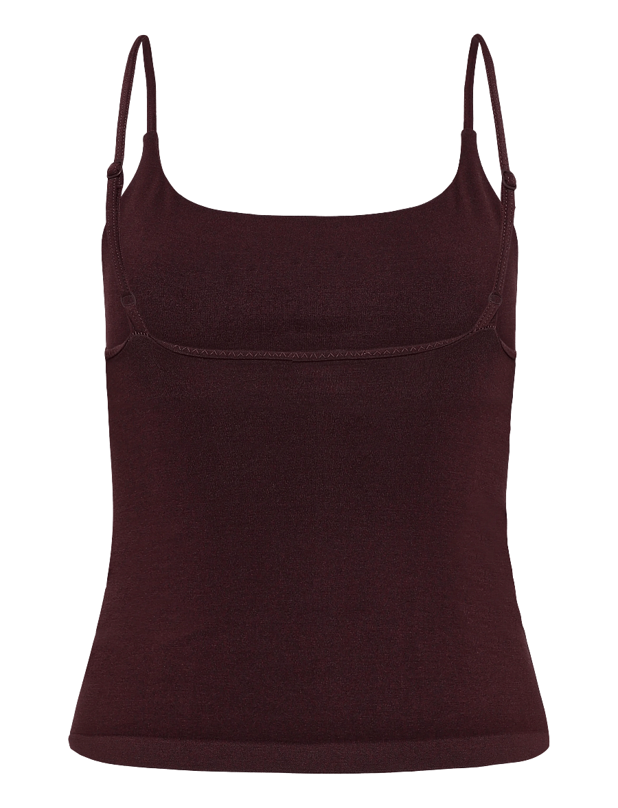 ICANIWILL - Smooth Seamless 2-in-1 Strappy Tank W - tank tops - espresso - 2