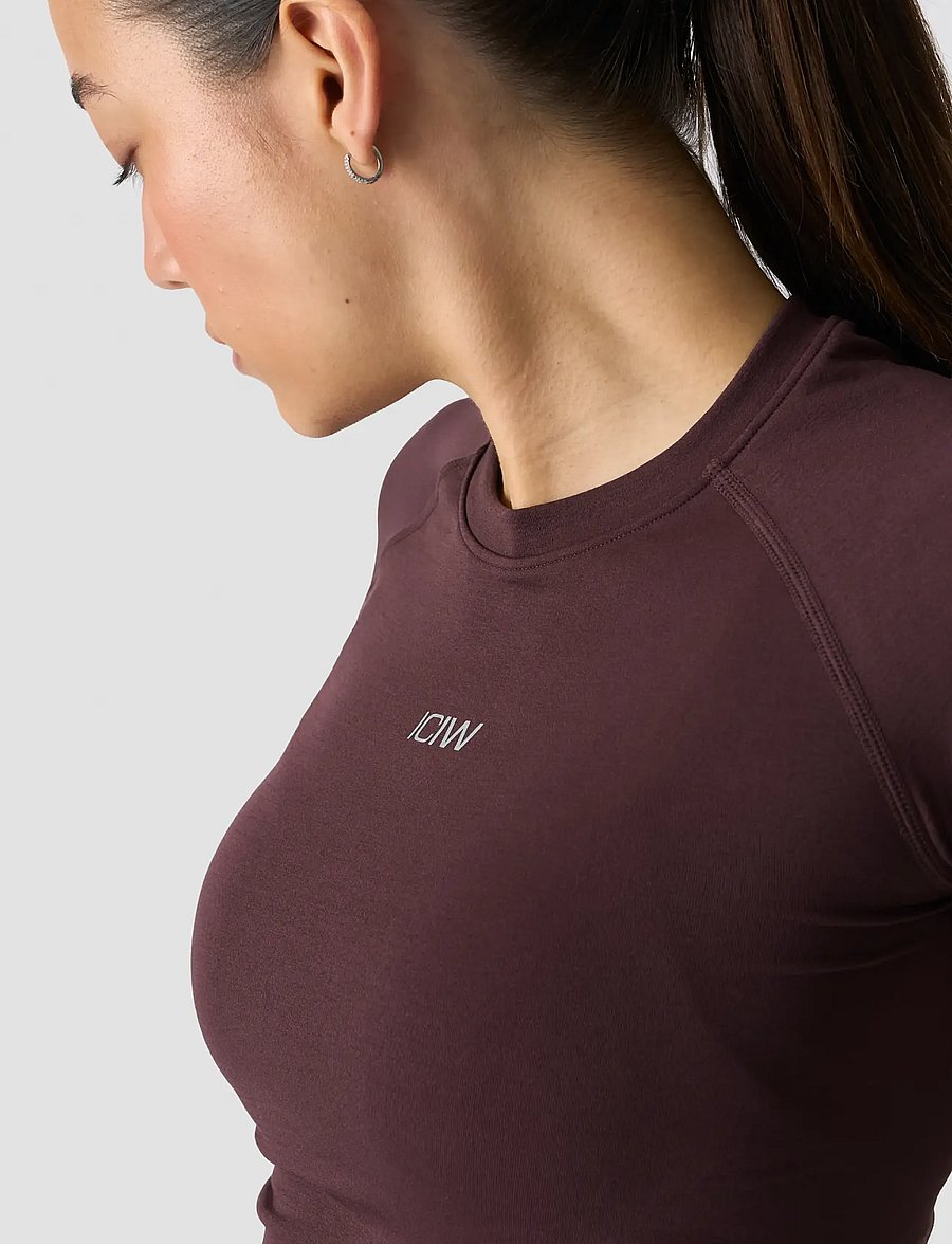 ICANIWILL - Smooth Seamless Tee W - t-shirts - espresso - 4