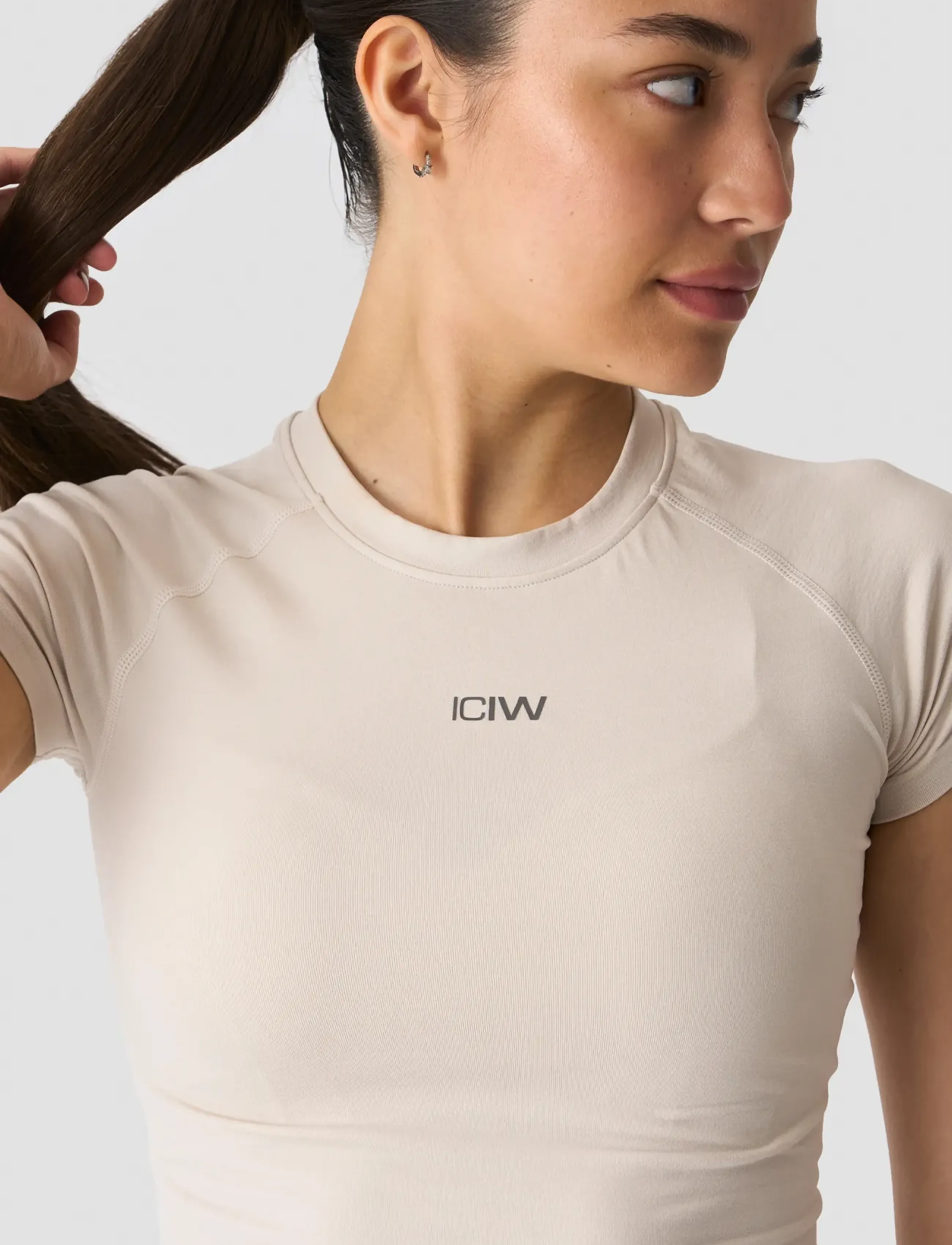 ICANIWILL - Smooth Seamless Tee W - t-shirts - light beige - 4
