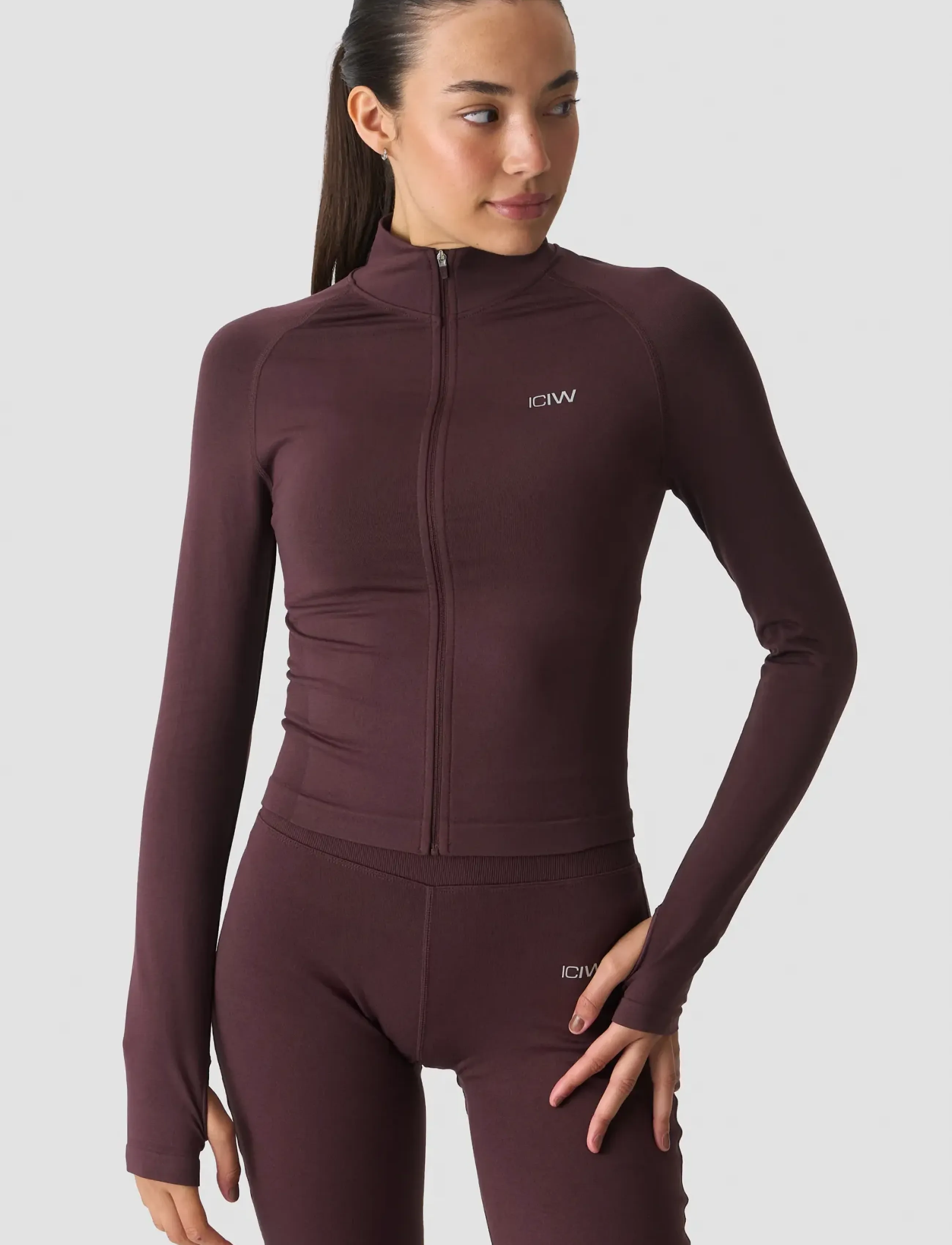ICANIWILL - Smooth Seamless Zip Jacket W - sportsjakker - espresso - 4