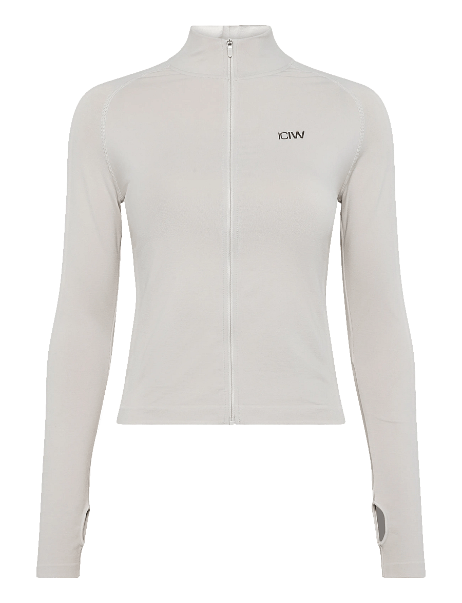 ICANIWILL - Smooth Seamless Zip Jacket W - training jackets - light beige - 1