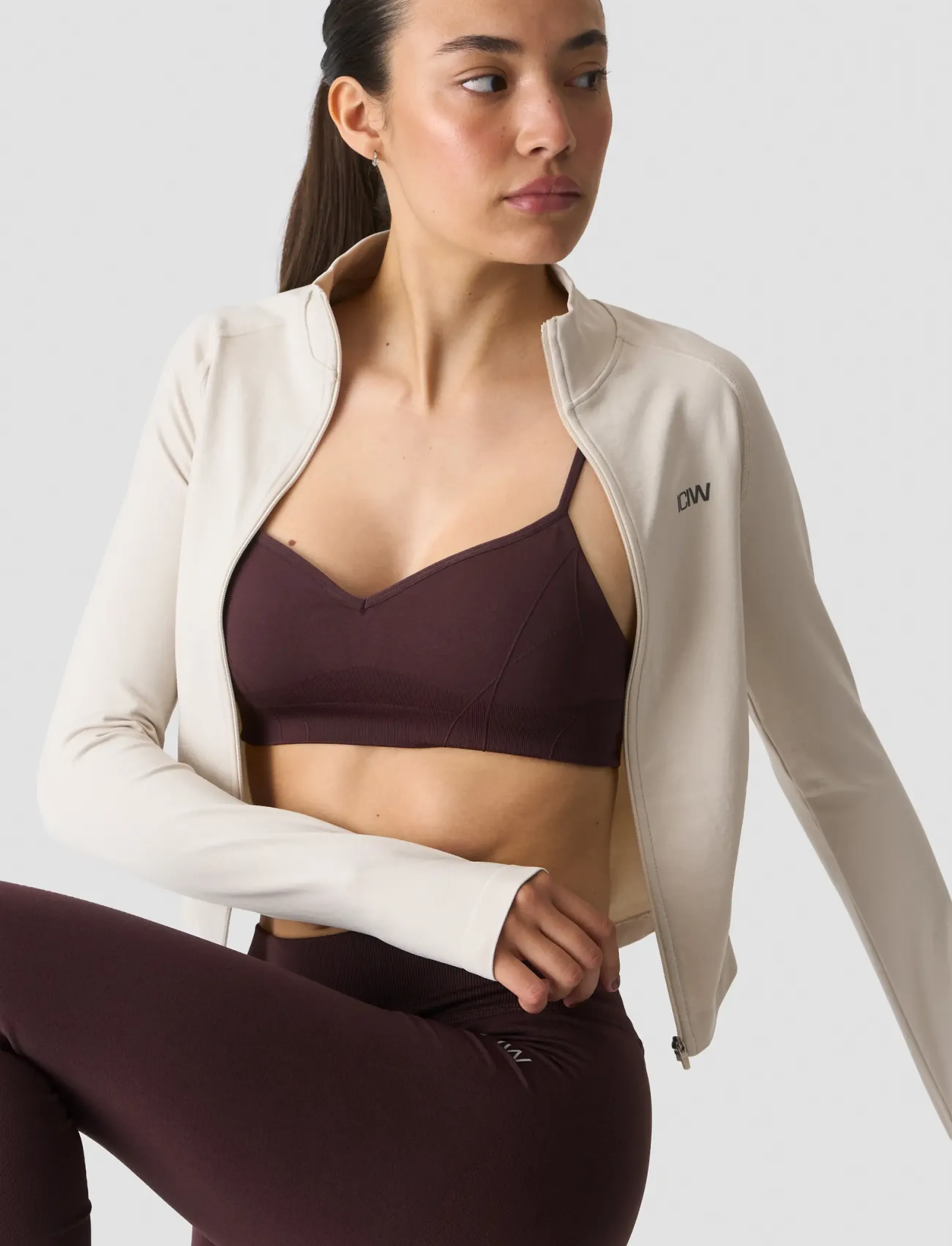 ICANIWILL - Smooth Seamless Zip Jacket W - light beige - 0