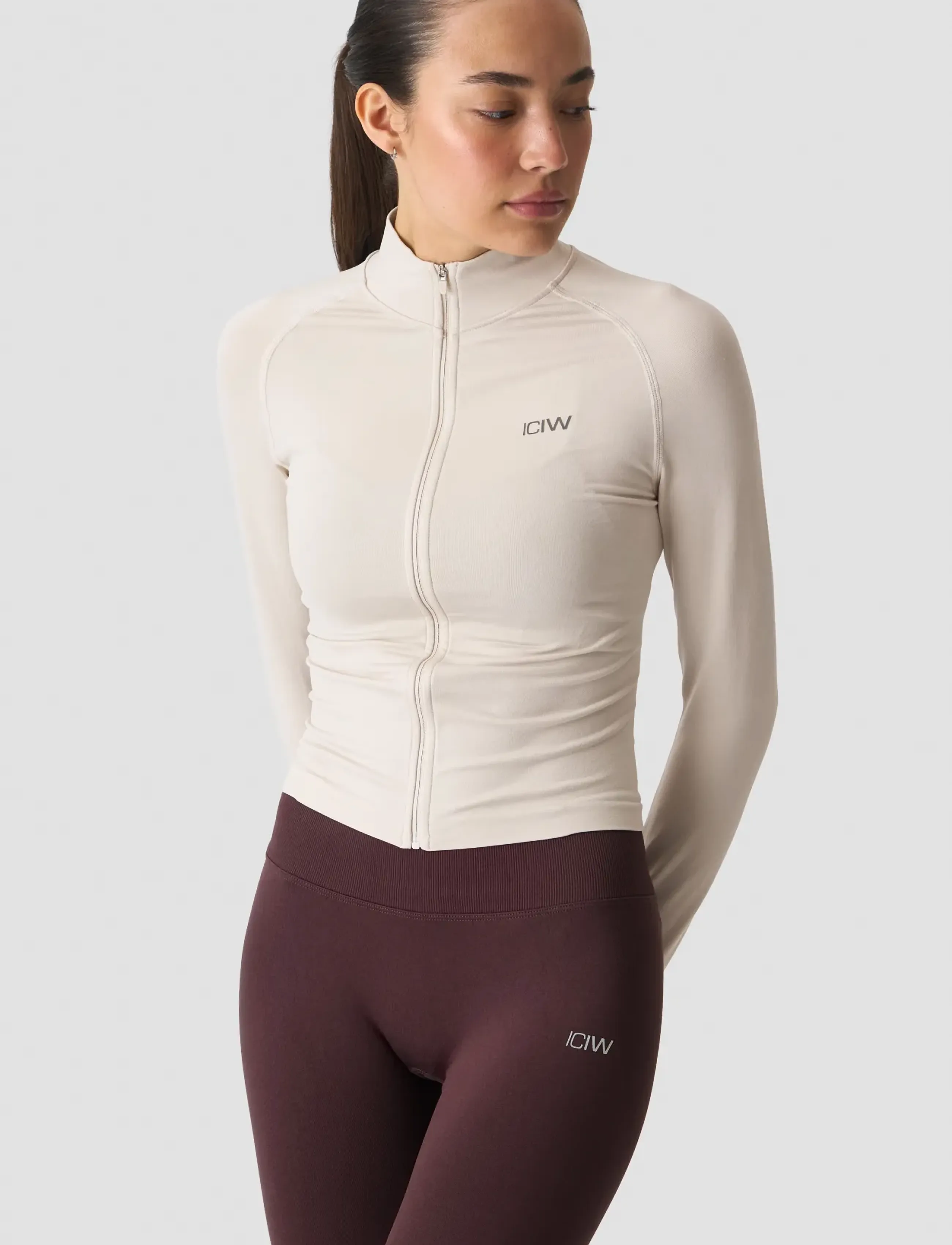 ICANIWILL - Smooth Seamless Zip Jacket W - light beige - 3