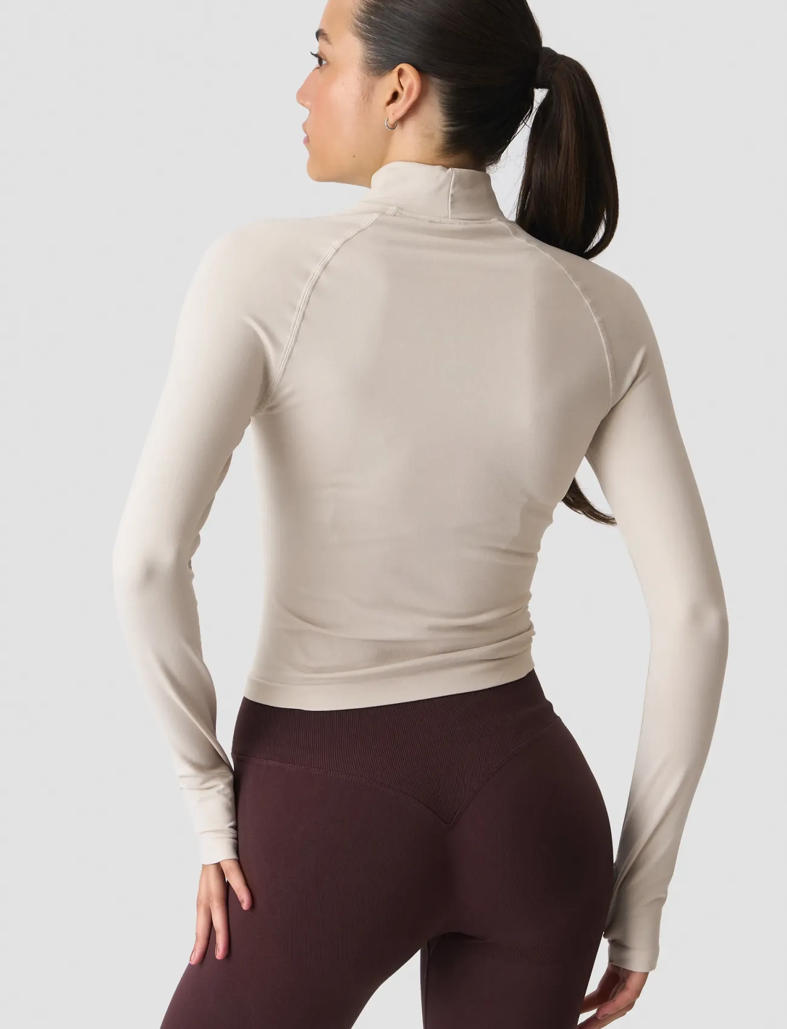 ICANIWILL - Smooth Seamless Zip Jacket W - light beige - 4