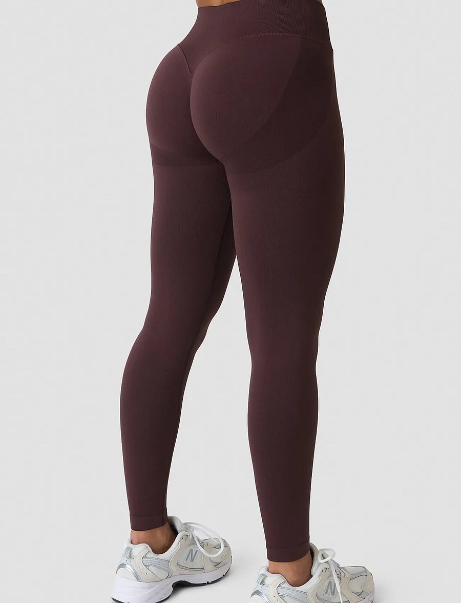 ICANIWILL - Smooth Seamless Mid Rise V-shape Tights W - seamless tights - espresso - 5