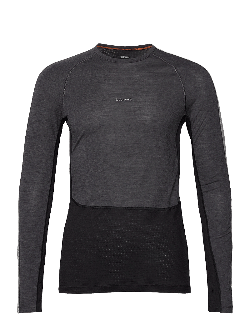 Icebreaker - M 125 ZoneKnit LS Crewe - jet hthr/blk/metro h/cb - 1