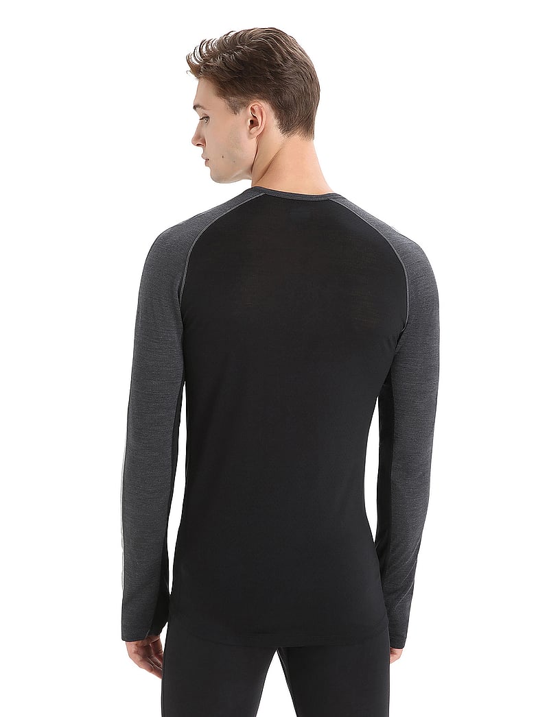 Icebreaker - M 125 ZoneKnit LS Crewe - jet hthr/blk/metro h/cb - 5