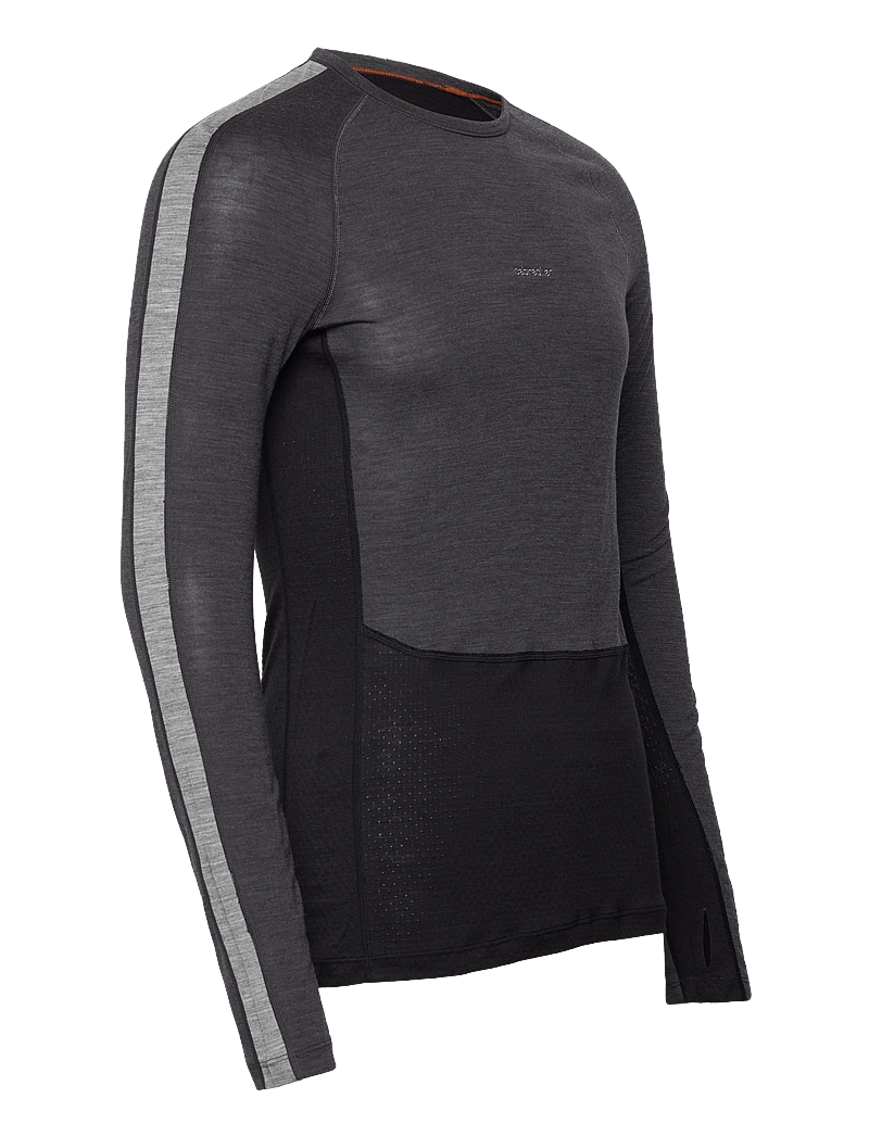 Icebreaker - M 125 ZoneKnit LS Crewe - jet hthr/blk/metro h/cb - 3