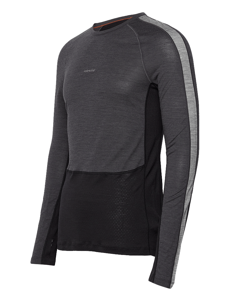Icebreaker - M 125 ZoneKnit LS Crewe - jet hthr/blk/metro h/cb - 4