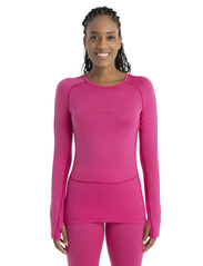 Icebreaker - W ZoneKnit 260 LS Crewe - base layer tops - tempo/electron pink/cb - 2