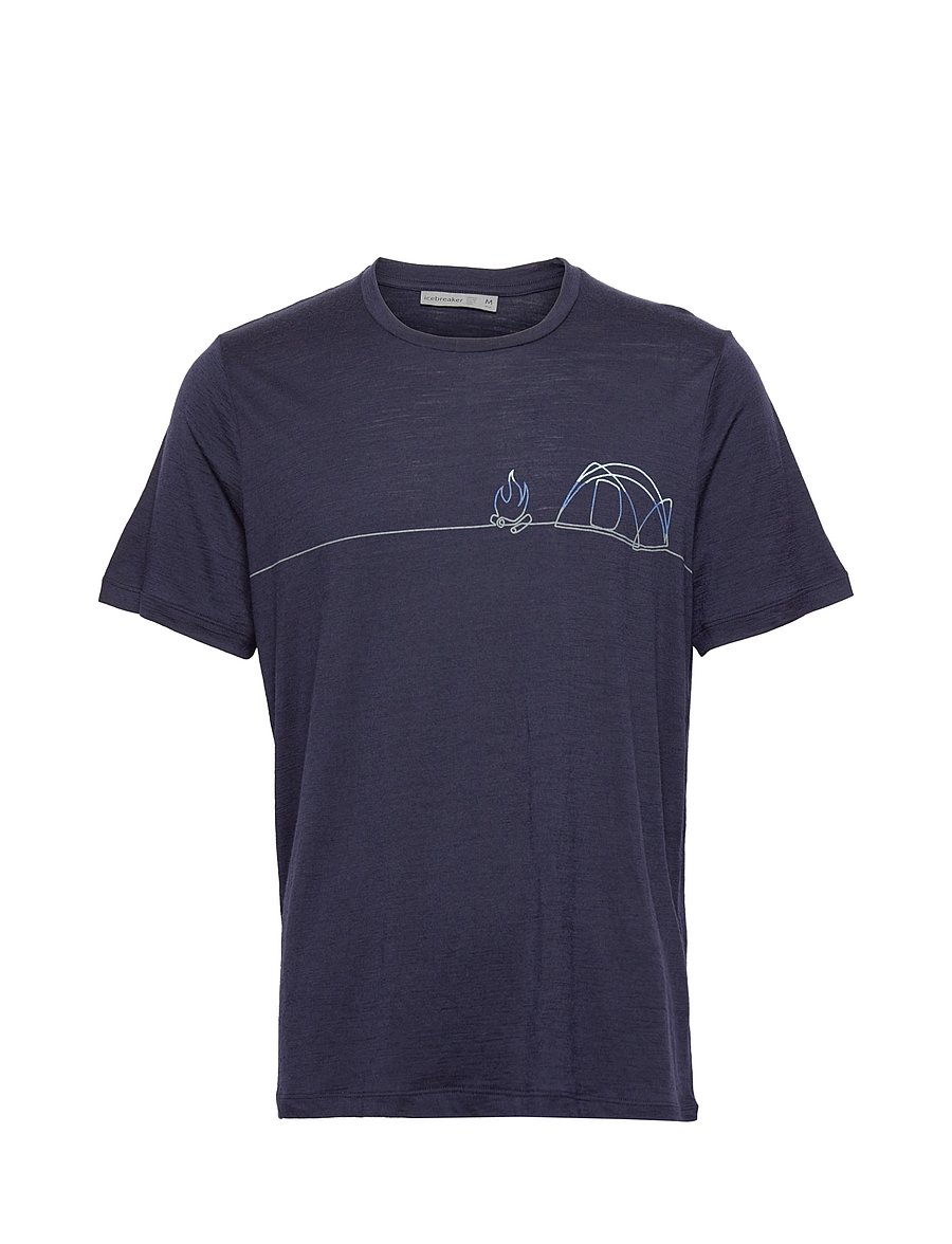 Icebreaker - M Tech Lite II SS Tee Single Line Camp - midnight navy - 0