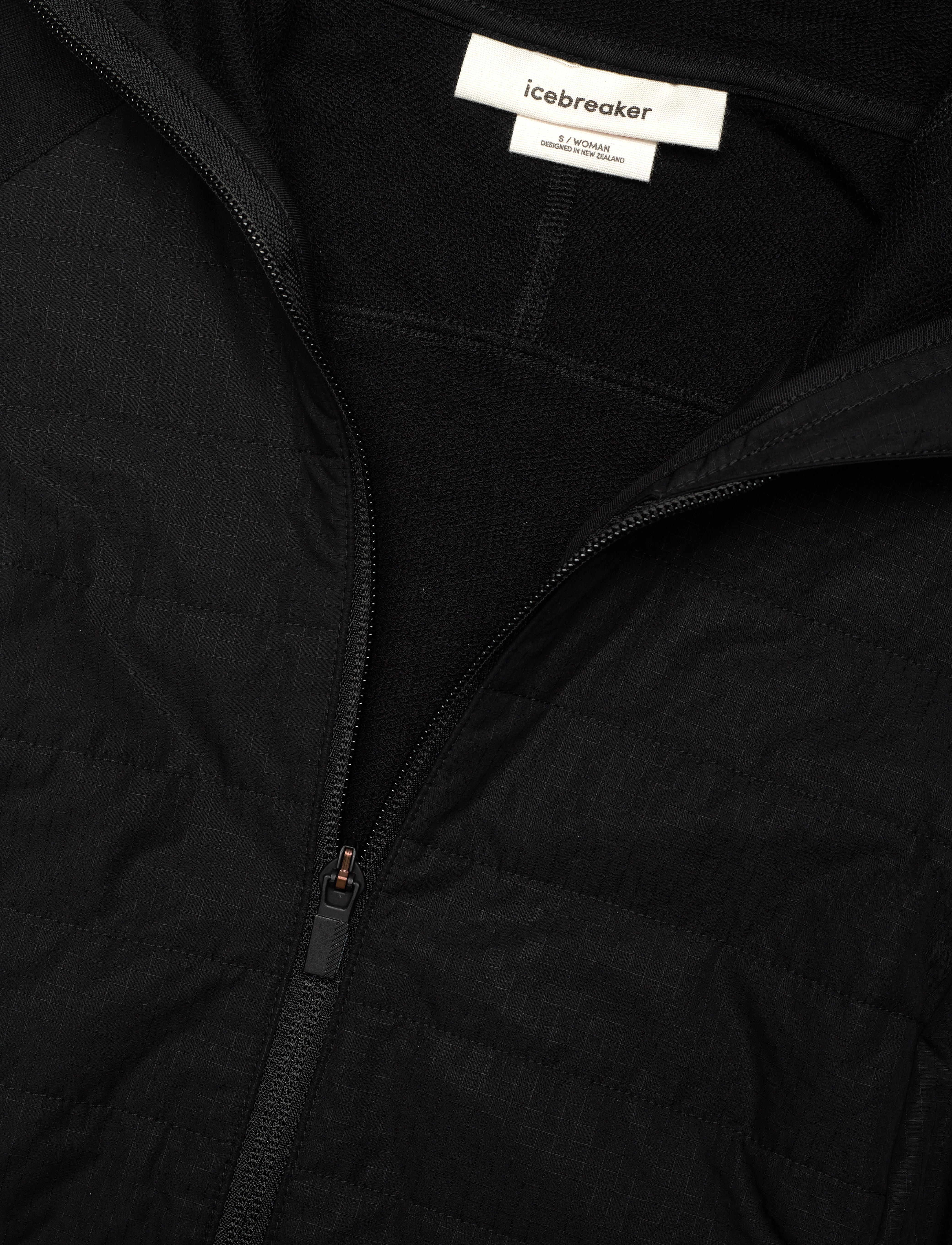 Icebreaker - W Mer Quantum Hybrid LS Zip Hoodie - black - 4