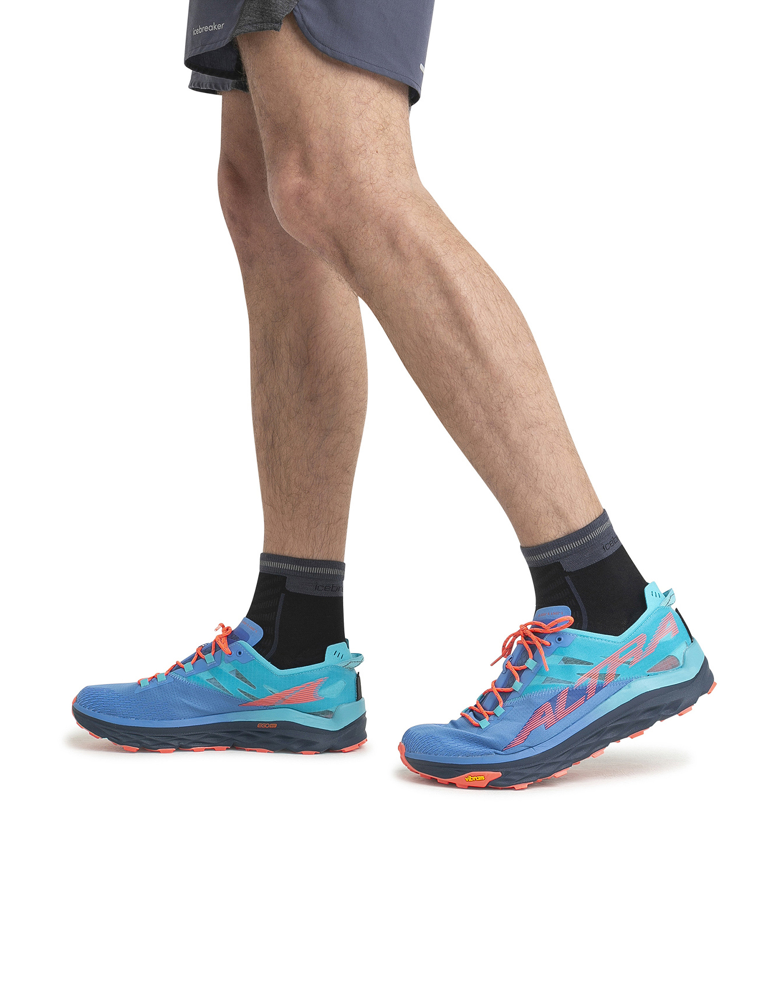 Icebreaker - M Mer Run+ Ultralight Mini - spordisokid - black/graphite - 3