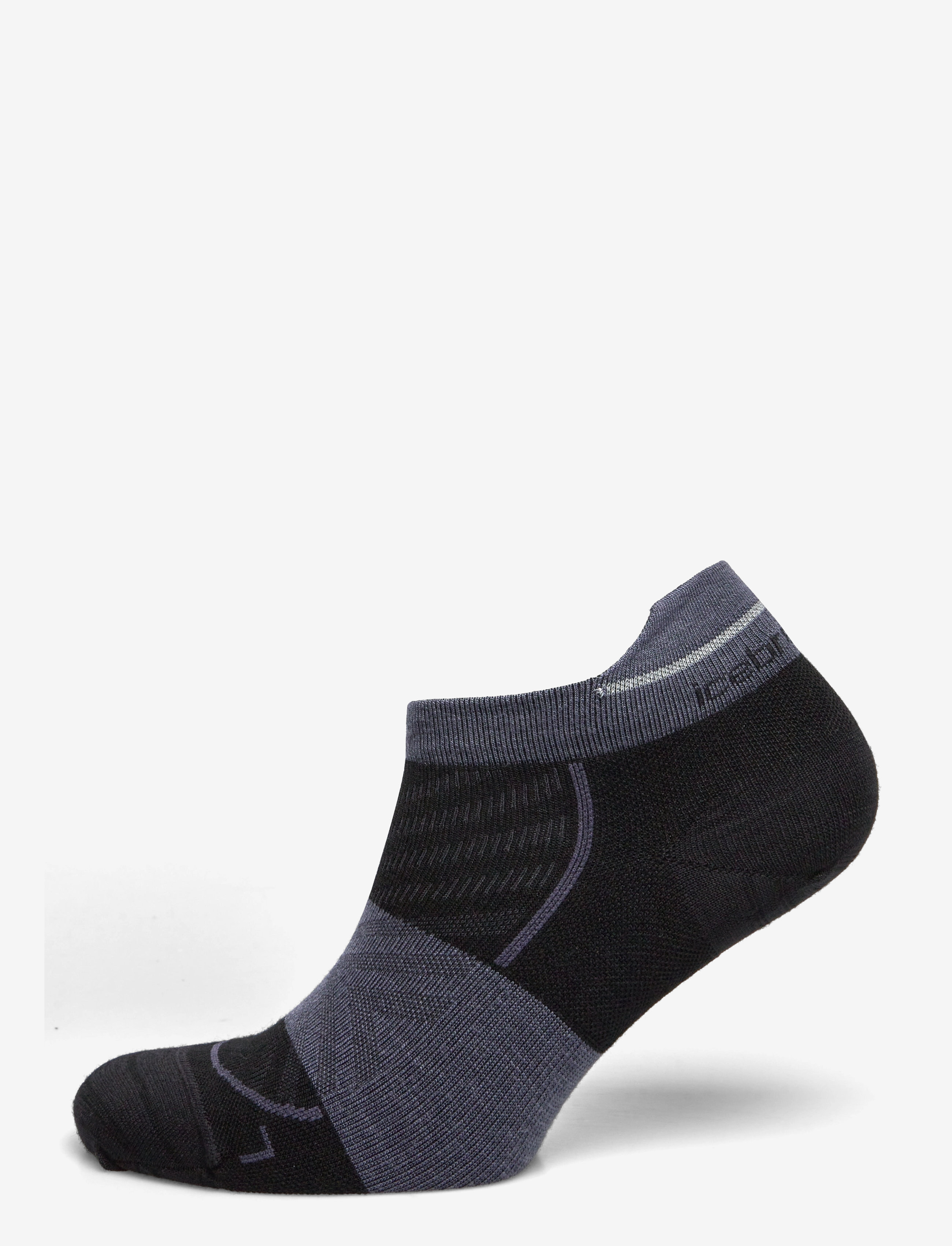 Icebreaker W Mer Run+ Ultralight Micro - Sport test Lino - BLACK/GRAPHITE / black