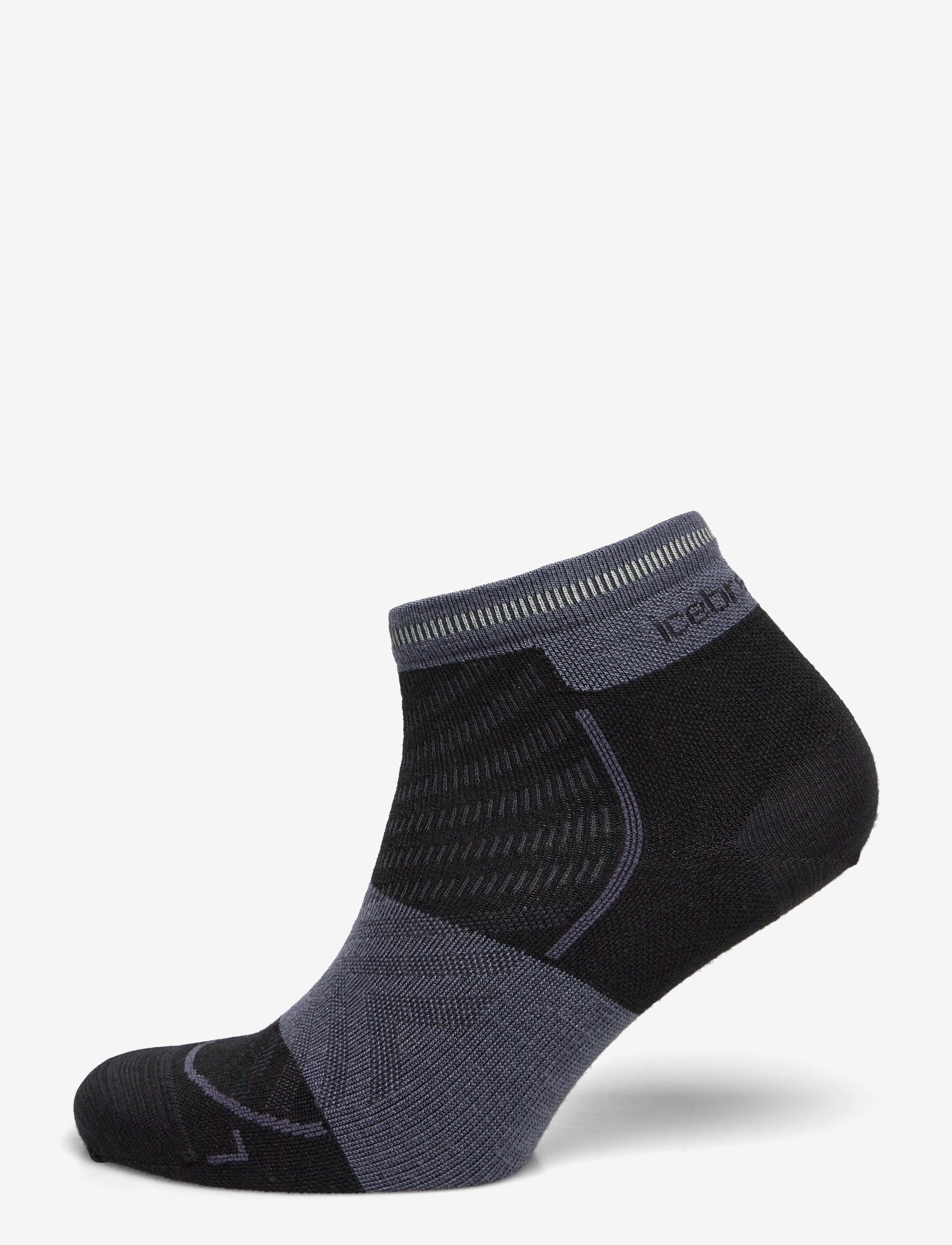 Icebreaker W Mer Run+ Ultralight Mini - Socks - BLACK/GRAPHITE / black