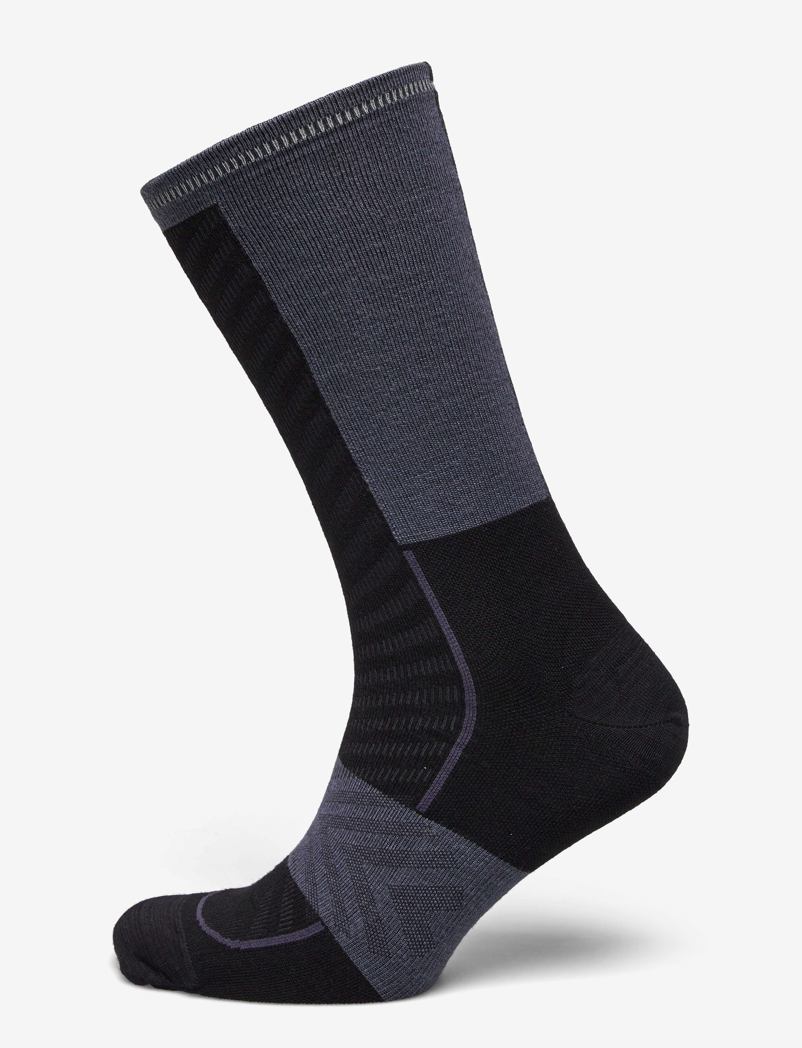 Icebreaker M Mer Run+ Ultralight Crew - Strømper - BLACK/GRAPHITE / black