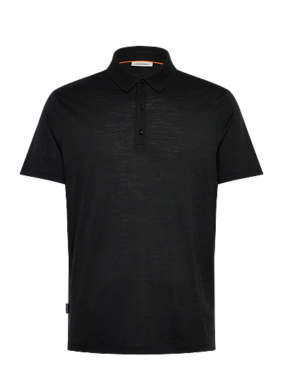 Icebreaker Men Merino 150 Tech Lite SS Polo - Oberteile - BLACK / black