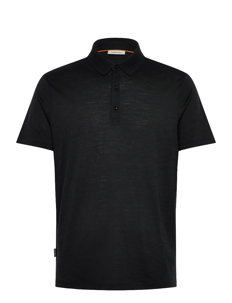 Icebreaker - Men Merino 150 Tech Lite SS Polo - toppe & t-shirts - black - 0