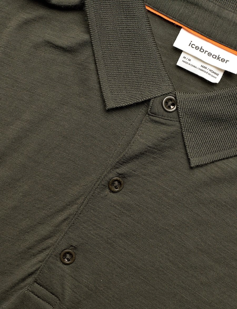 Icebreaker - M Mer 150 Tech Lite III SS Polo - toppe & t-shirts - dk loden - 2