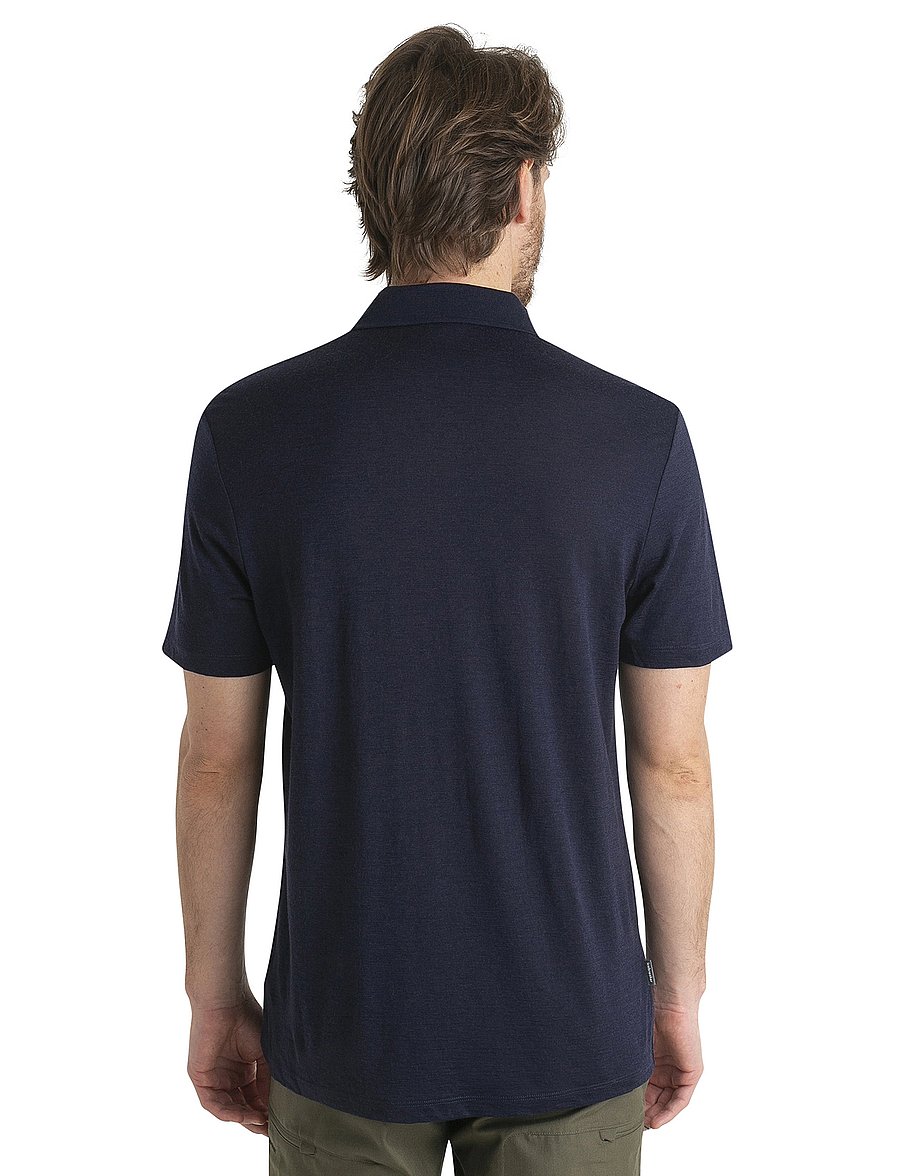 Icebreaker - Men Merino 150 Tech Lite SS Polo - toppe & t-shirts - midnight navy - 3