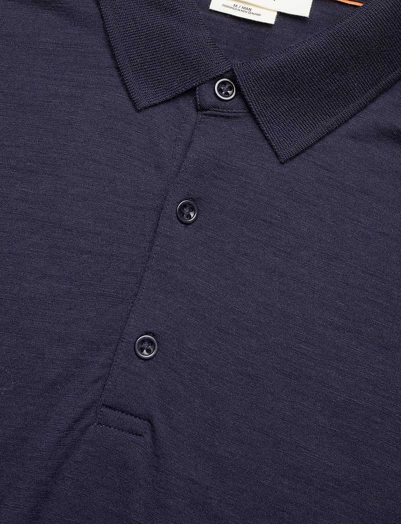 Icebreaker - M Mer 150 Tech Lite III SS Polo - toppe & t-shirts - midnight navy - 4