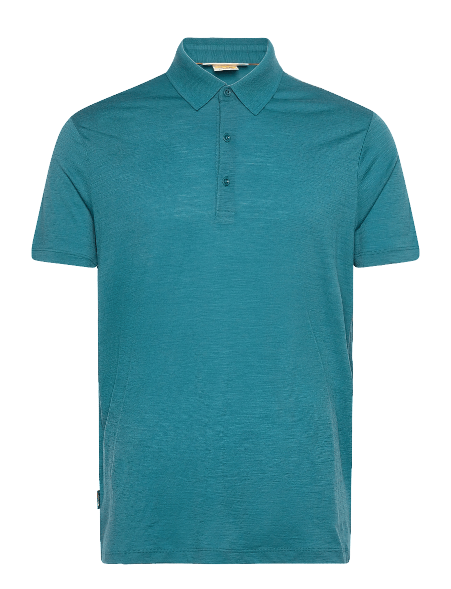 Icebreaker - Men Merino 150 Tech Lite SS Polo - oberteile & t-shirts - topaz - 0