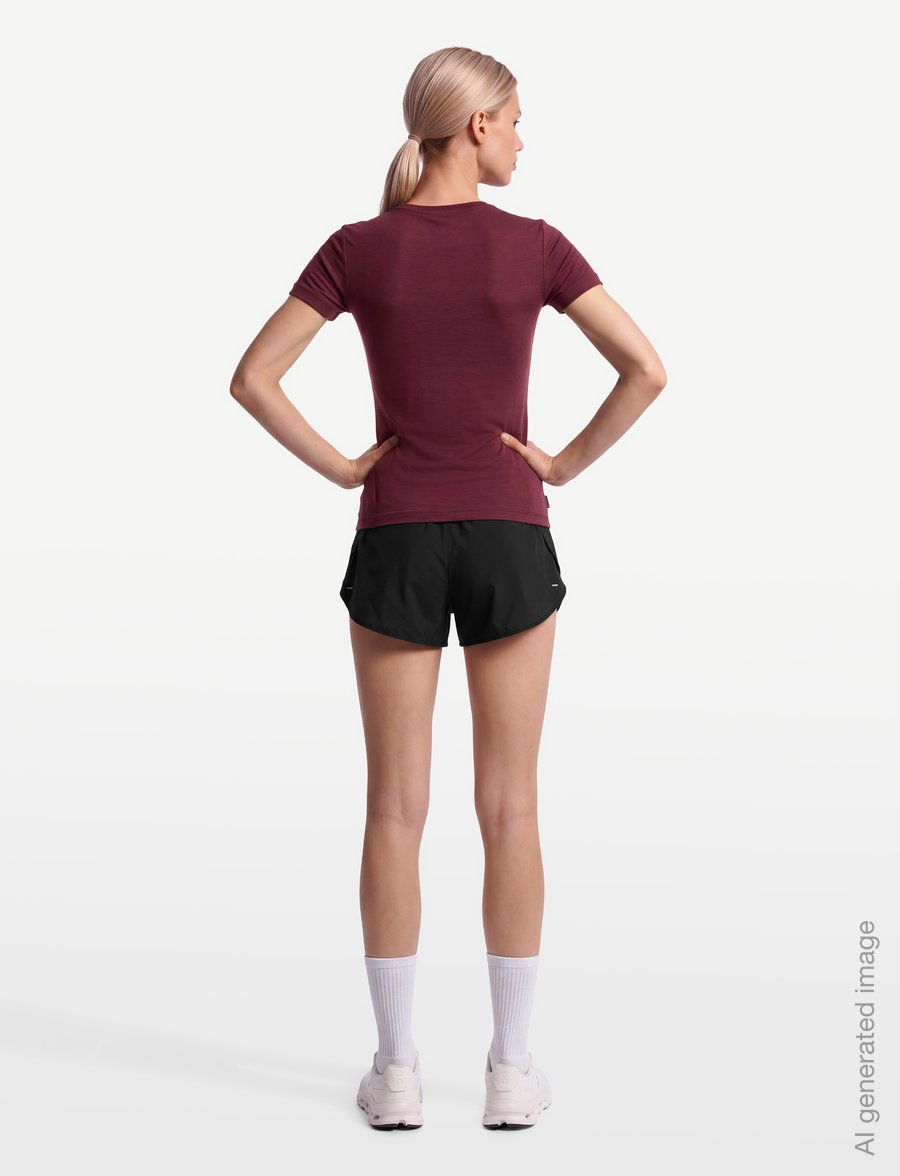 Icebreaker - Women Merino 150 Tech Lite SS Tee - t-shirts - dk berry - 4
