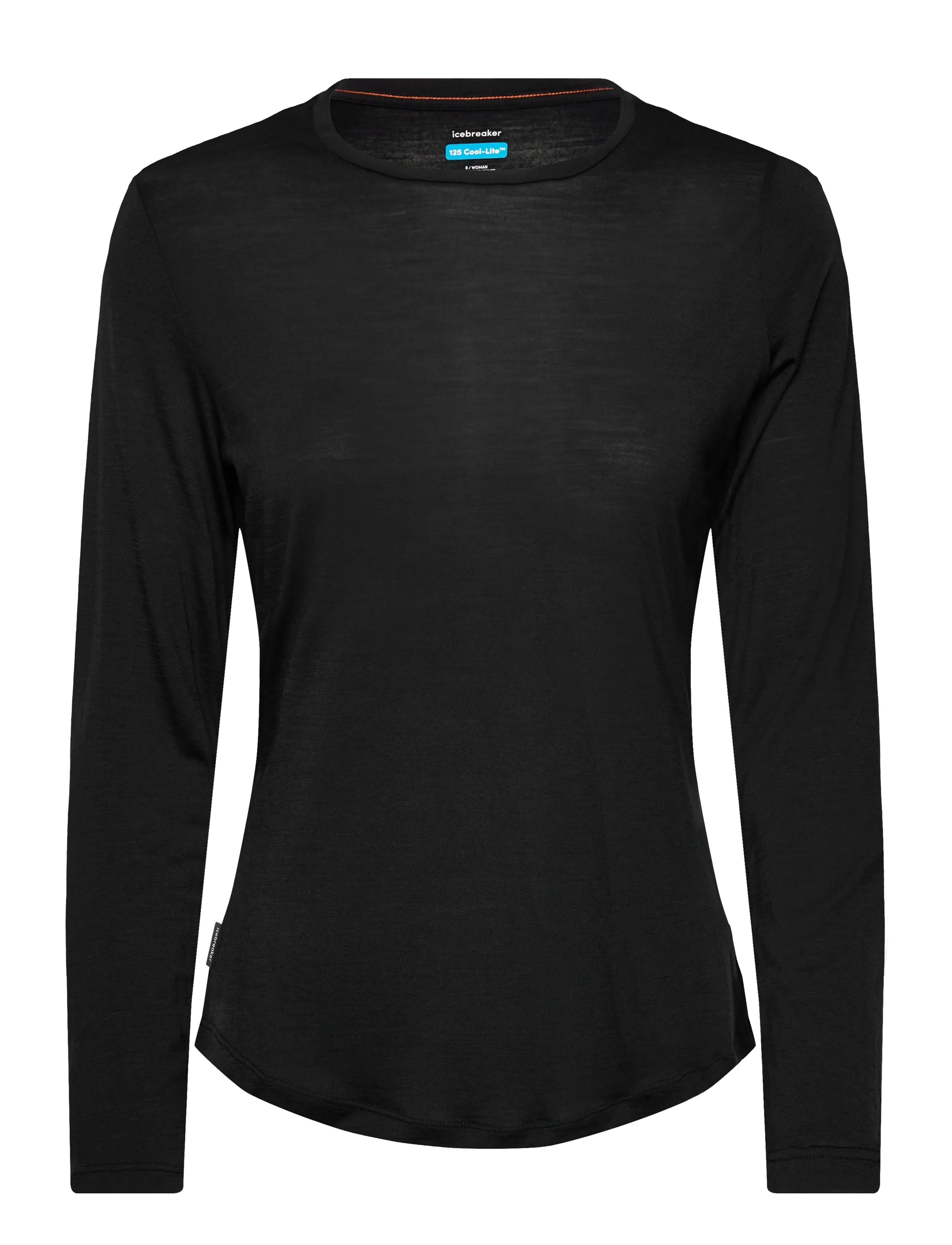 Icebreaker W Mer 125 Cool-Lite Sphere III LS Tee - Alussärgid - BLACK / black