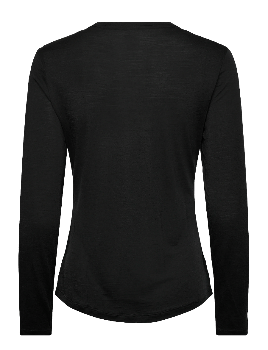 Icebreaker - W Mer 125 Cool-Lite Sphere III LS Tee - aluskihina kantavad alussärgid - black - 1