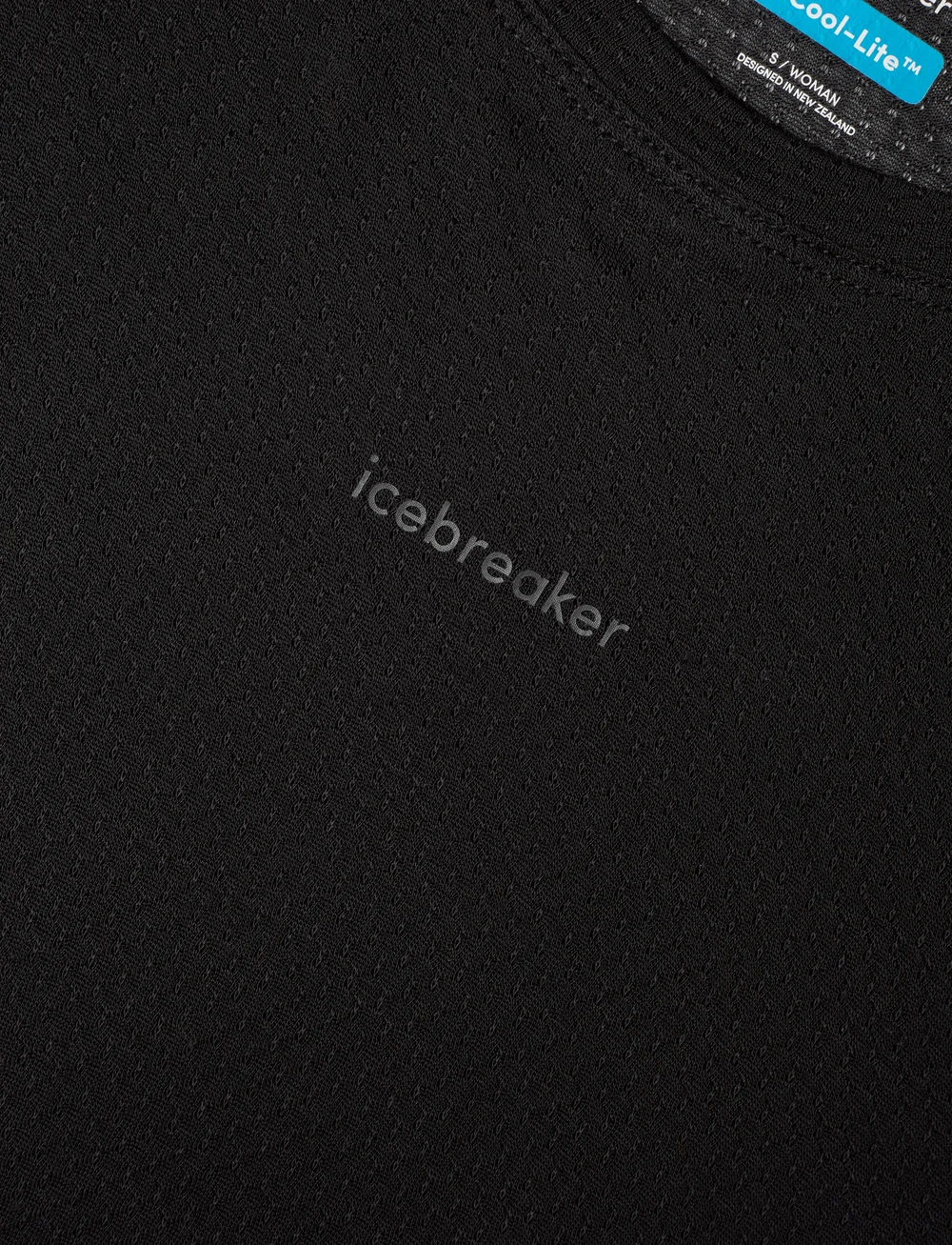 Icebreaker - W Mer 75 Cool-Lite Featherlight SS Crewe - t-shirts - black - 2