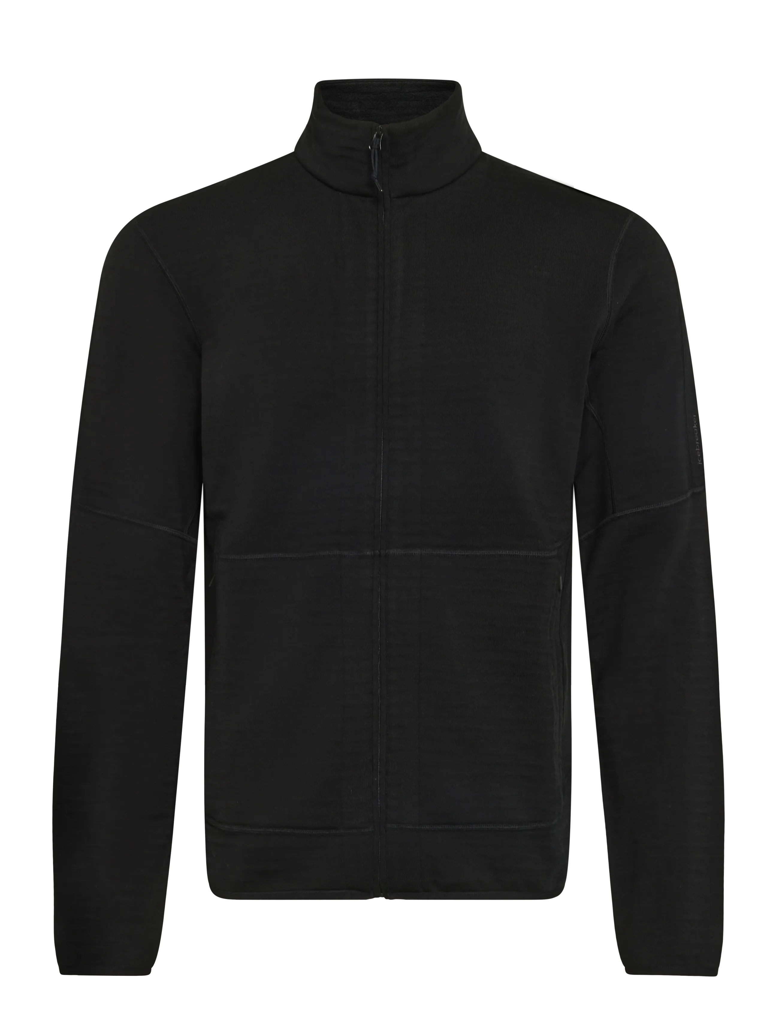 Icebreaker M Mer 400 RealFleece Descender LS Z - Riided - BLACK / black