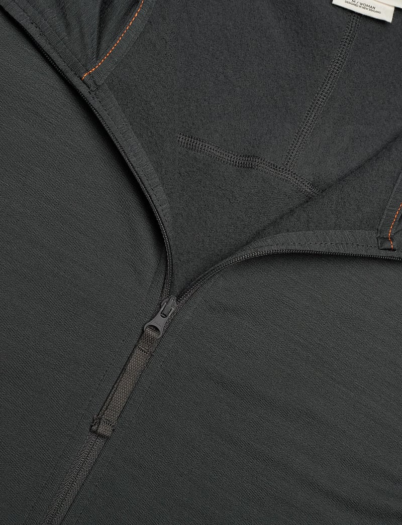 Icebreaker - W Mer 360 Realfleece Elem LS Z Hood - oberteile - obsidian - 2