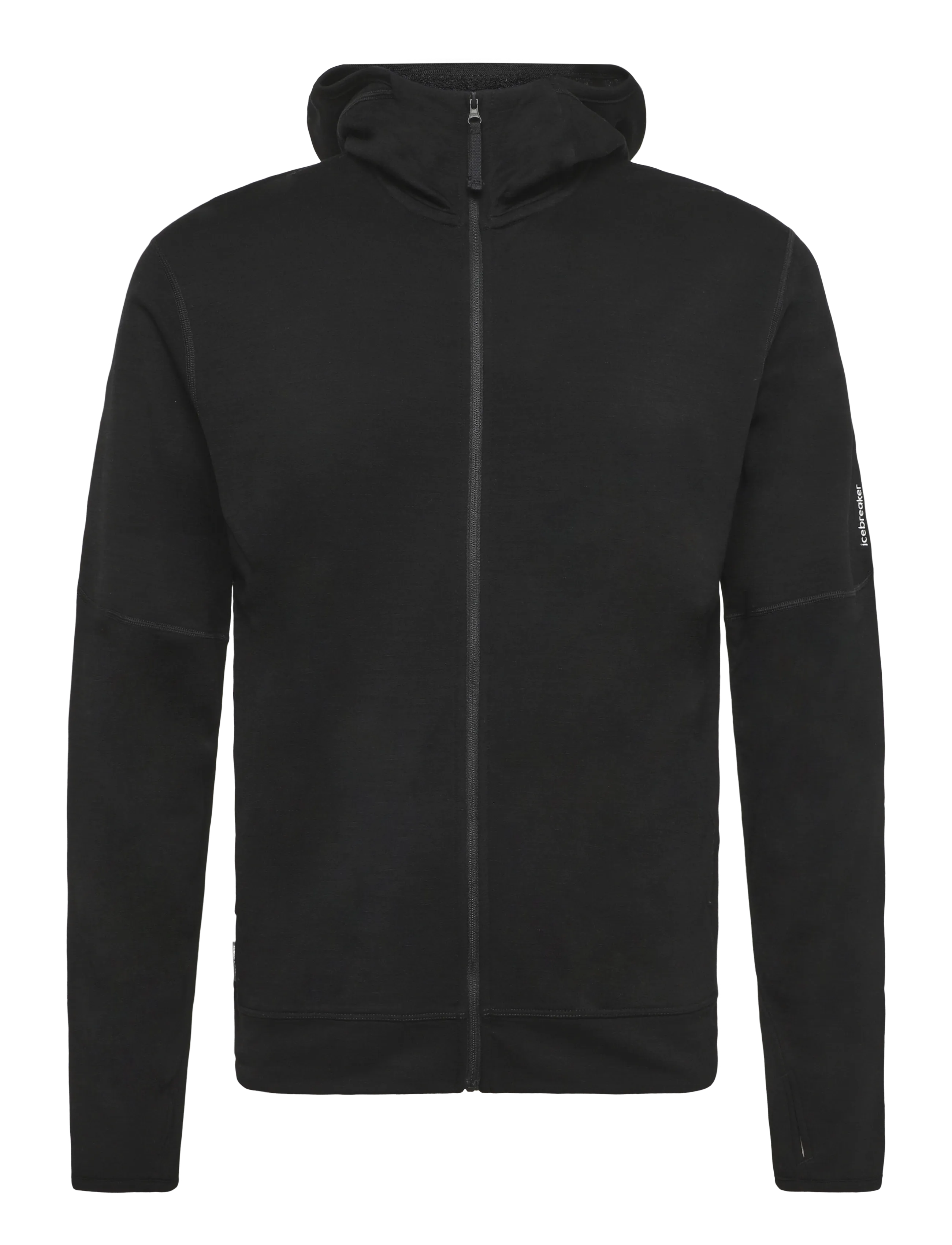Icebreaker M Mer 360 Realfleece Elem LS Z Hood - Sweatshirts & Hoodies - BLACK / black