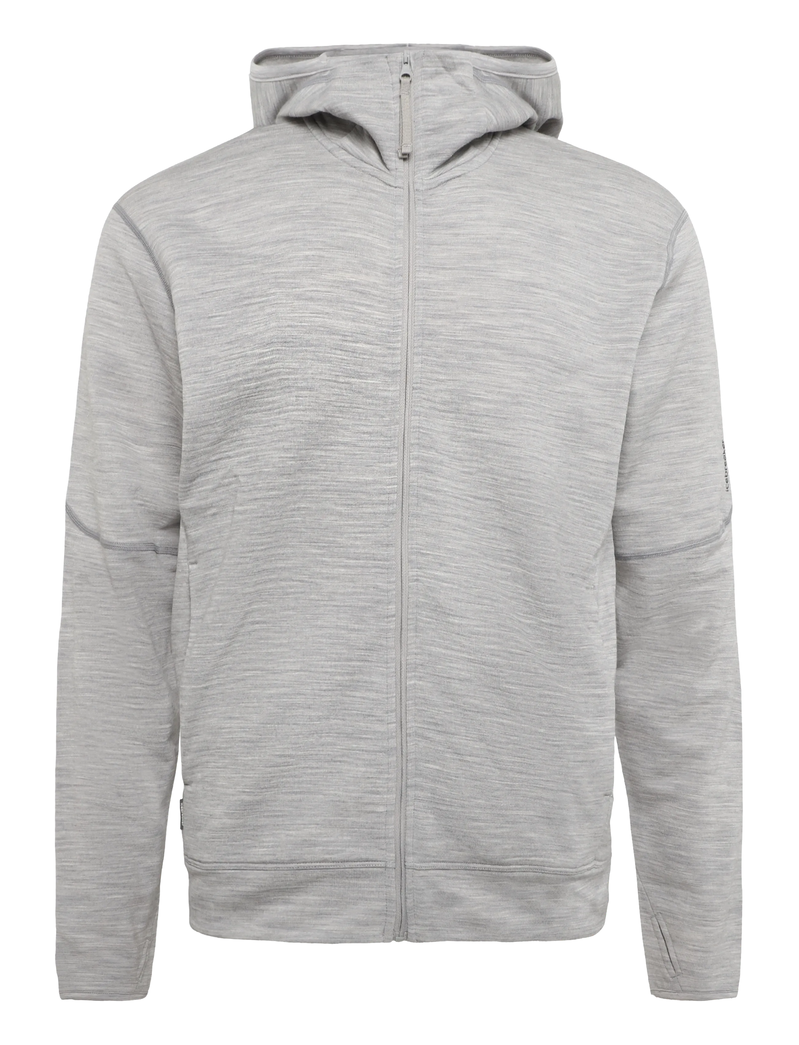 Icebreaker M Mer 360 Realfleece Elem LS Z Hood - Sweatshirts - METRO HTHR / grey