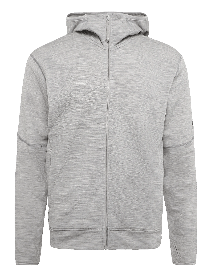 Icebreaker - M Mer 360 Realfleece Elem LS Z Hood - tops - metro hthr - 0