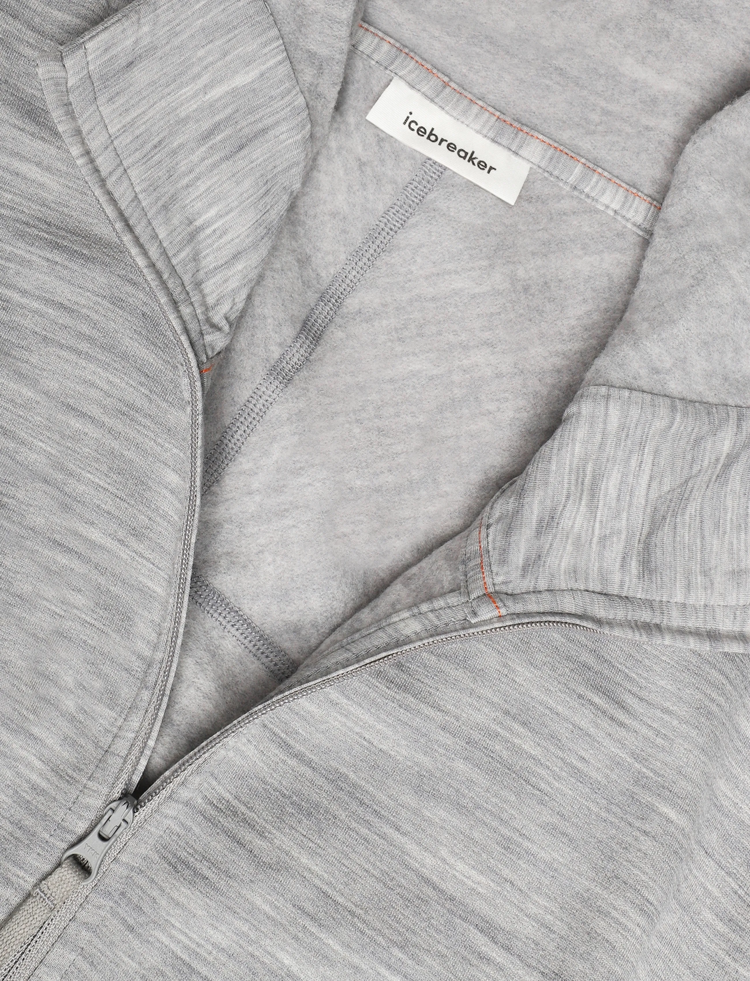 Icebreaker - M Mer 360 Realfleece Elem LS Z Hood - metro hthr - 2