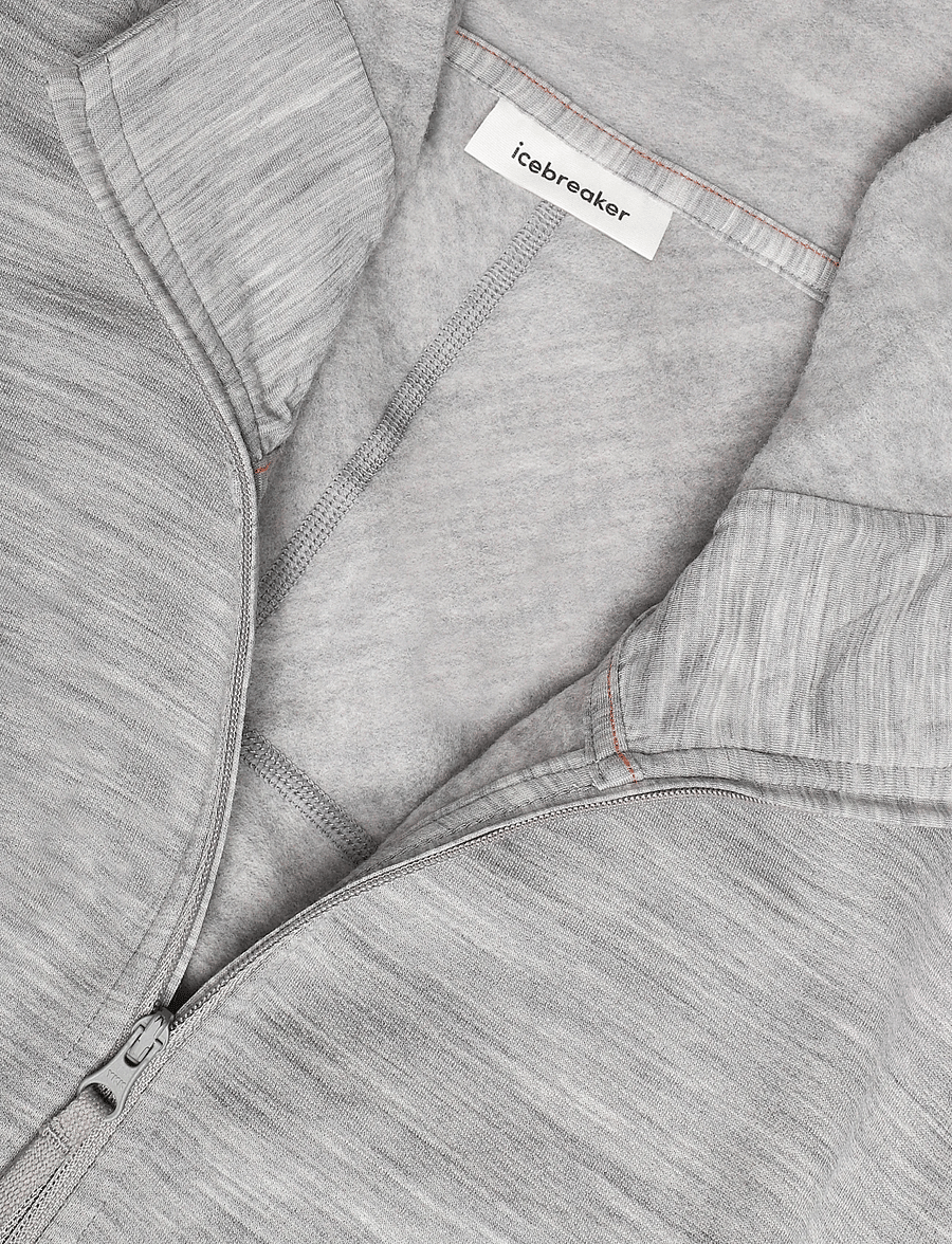 Icebreaker - M Mer 360 Realfleece Elem LS Z Hood - tops - metro hthr - 2