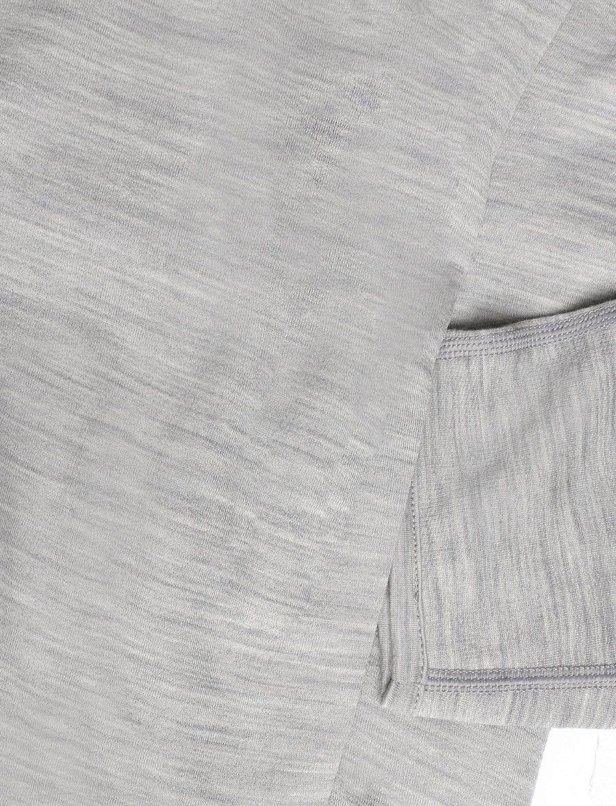 Icebreaker - M Mer 360 Realfleece Elem LS Z Hood - tops - metro hthr - 3