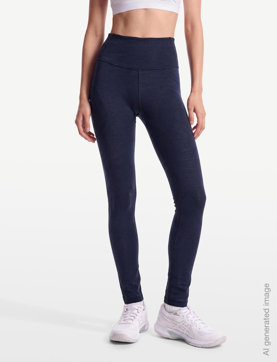 Icebreaker - W Mer 260 Tech High Rise Leggings - ilgos tamprės - midnight navy - 3
