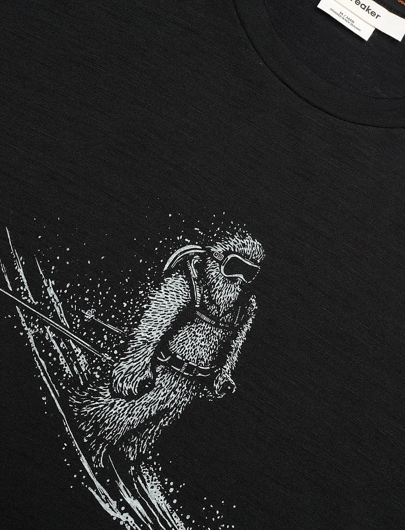 Icebreaker - M Mer 150 Tech Lite SS T Skiing Yeti - oberteile & t-shirts - black - 2