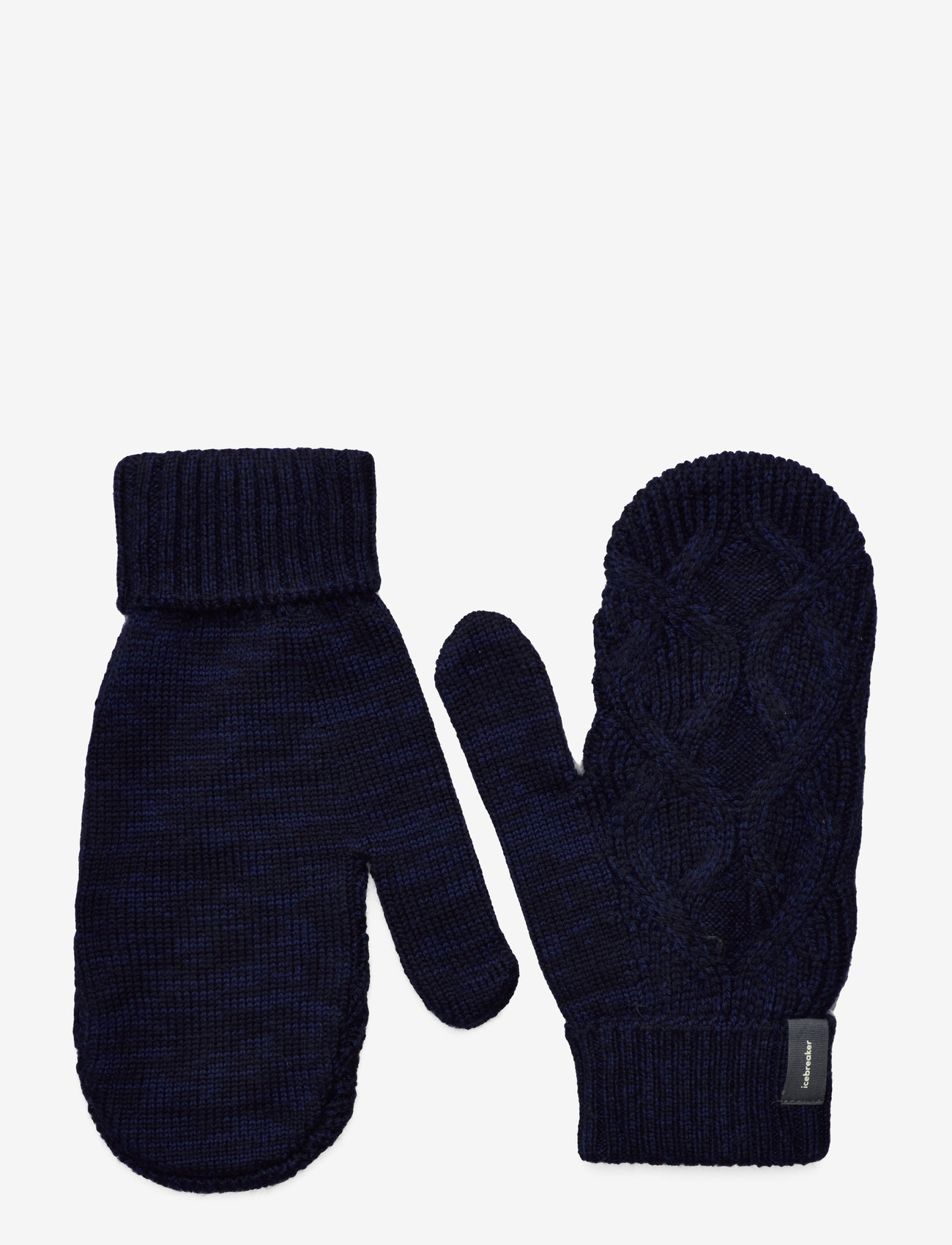 Icebreaker - U Mer Cable Knit Mittens - fäustlinge - midnight navy/royal navy - 0
