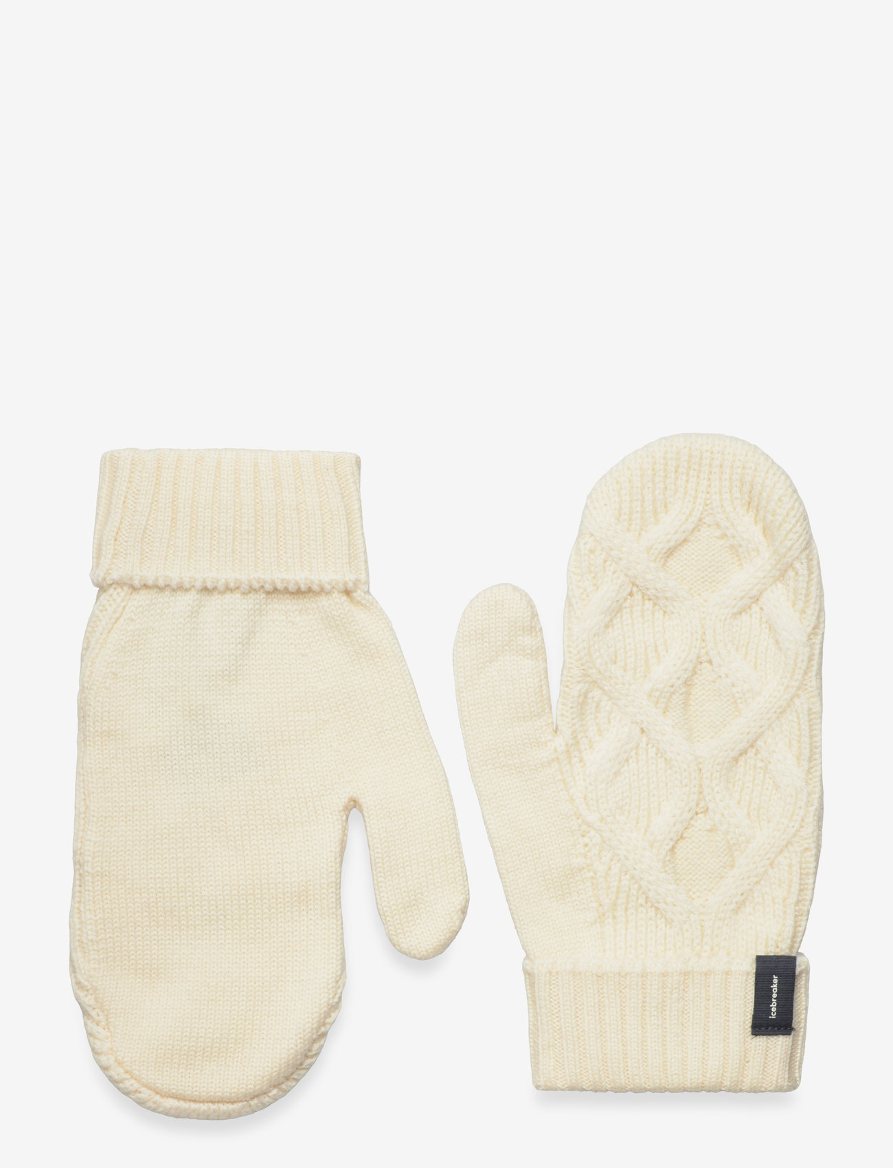 Icebreaker - U Mer Cable Knit Mittens - fäustlinge - undyed - 0