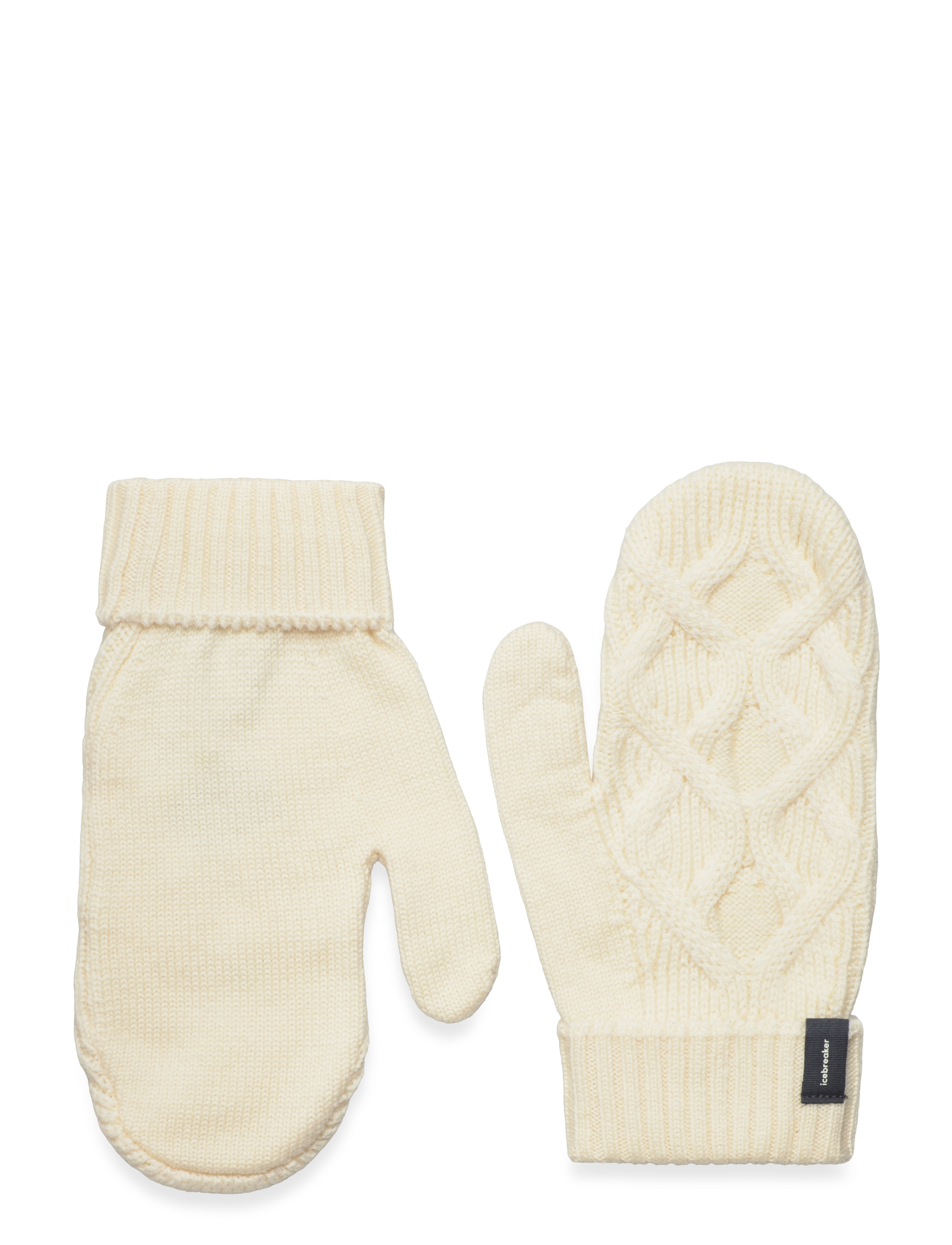 Icebreaker U Mer Cable Knit Mittens - Handschuhe - UNDYED / beige