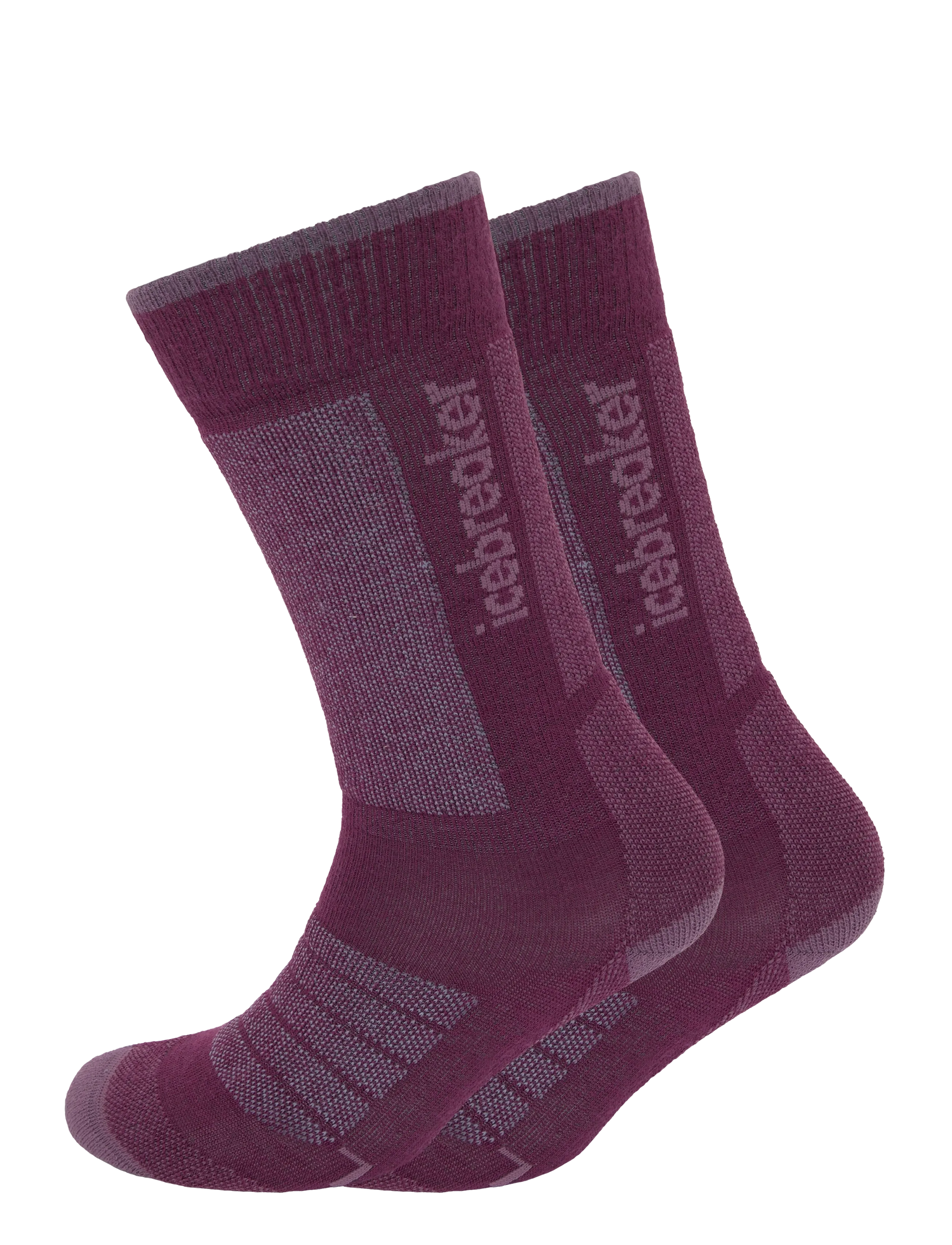 Icebreaker W Mer Ski+ Medium OTC - Tøj - DKBERRY/GREYPLU/ZINCBL / burgundy
