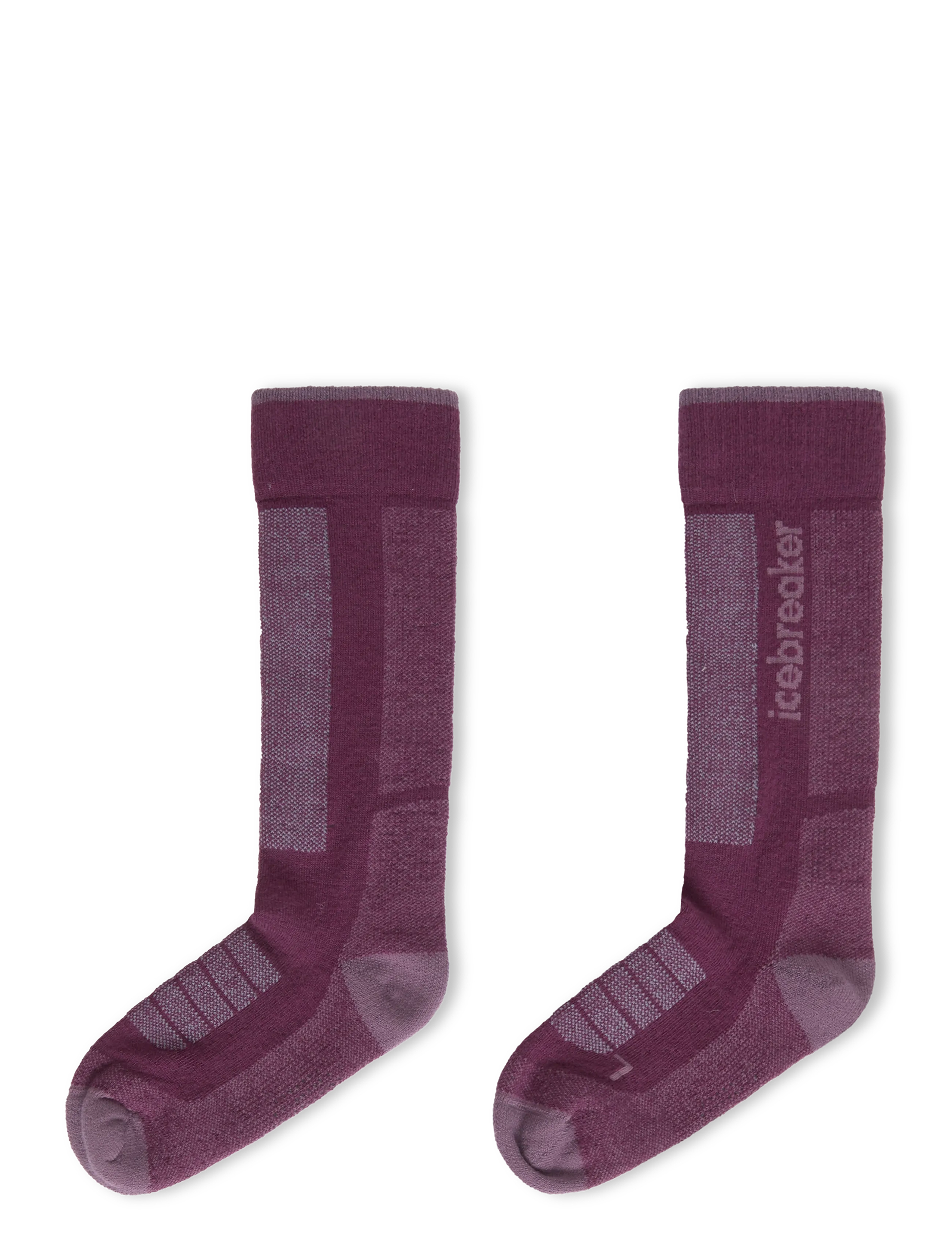 Icebreaker - W Mer Ski+ Medium OTC - tøj - dkberry/greyplu/zincbl - 1