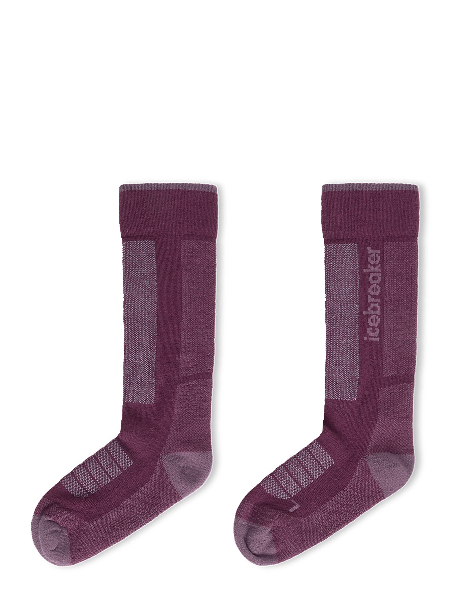 Icebreaker - W Mer Ski+ Medium OTC - tøj - dkberry/greyplu/zincbl - 1