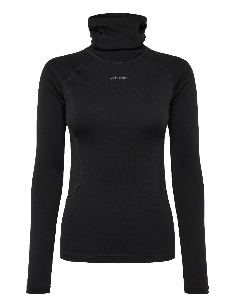 Icebreaker - W 300 MerinoFine Polar LS Roll Neck - langarmshirts - black - 0