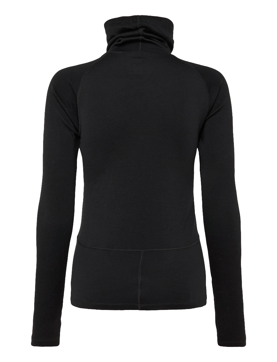 Icebreaker - W 300 MerinoFine Polar LS Roll Neck - langarmshirts - black - 1